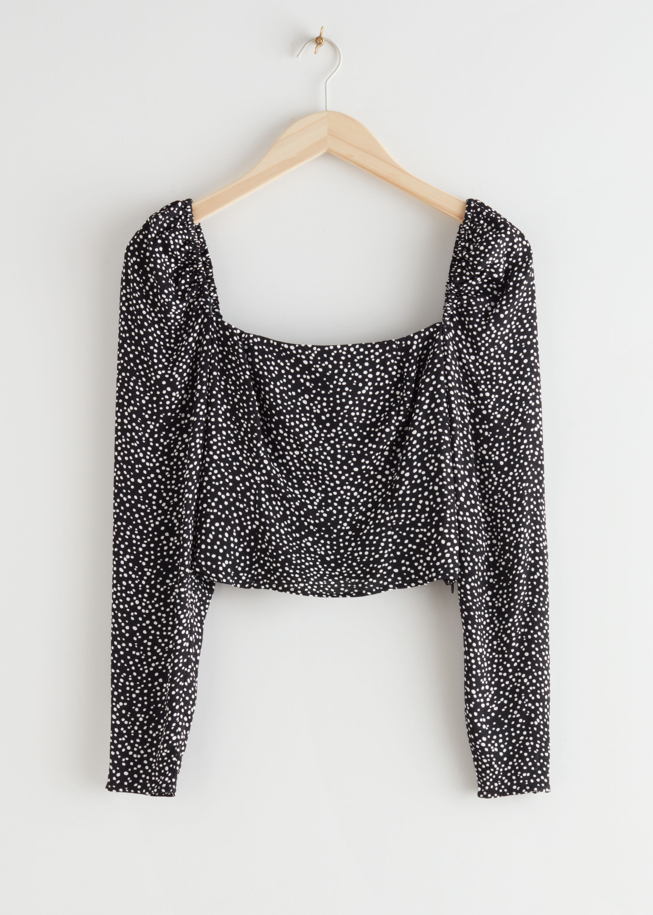 smocked puff sleeve top