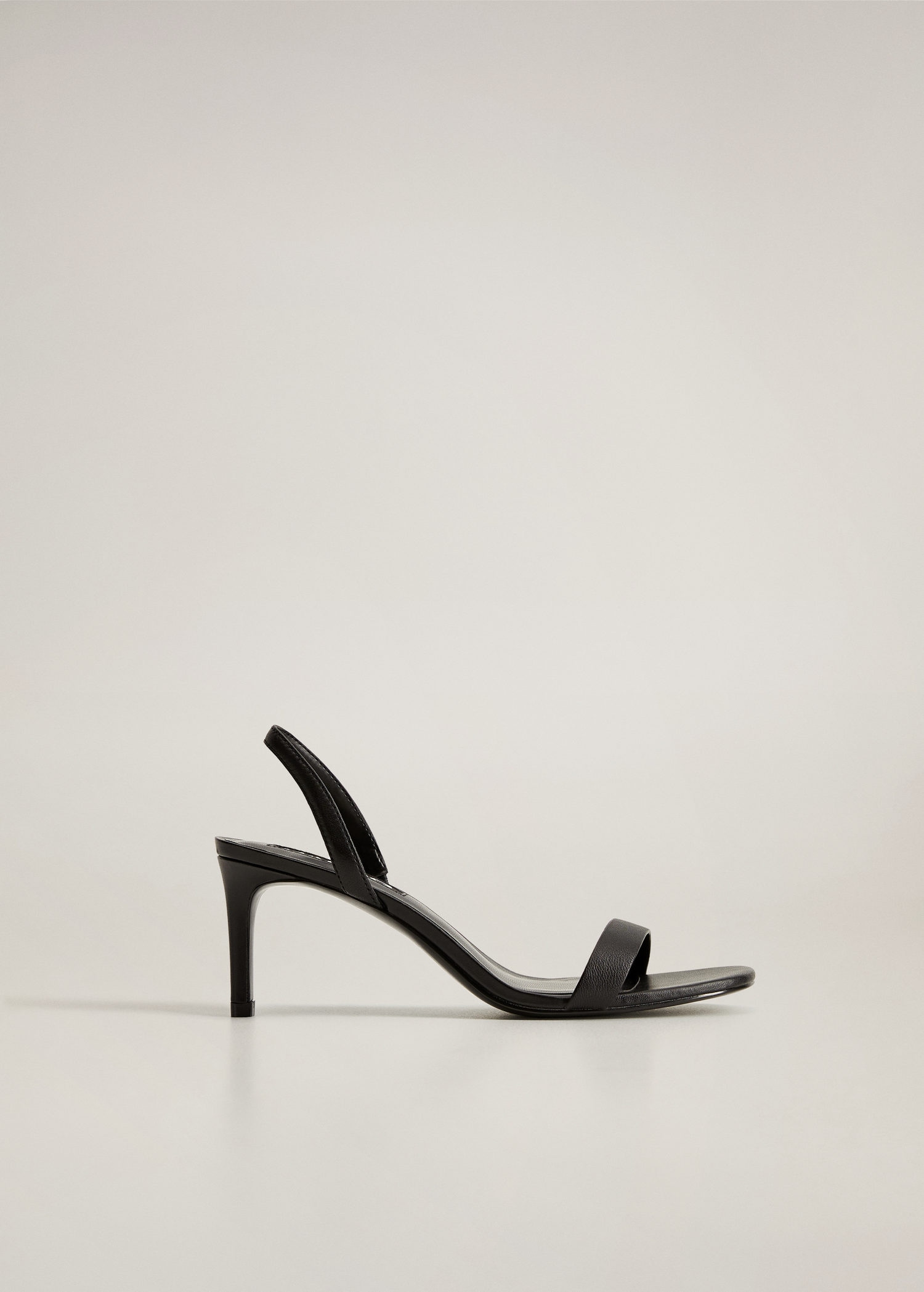 mango heel leather sandals