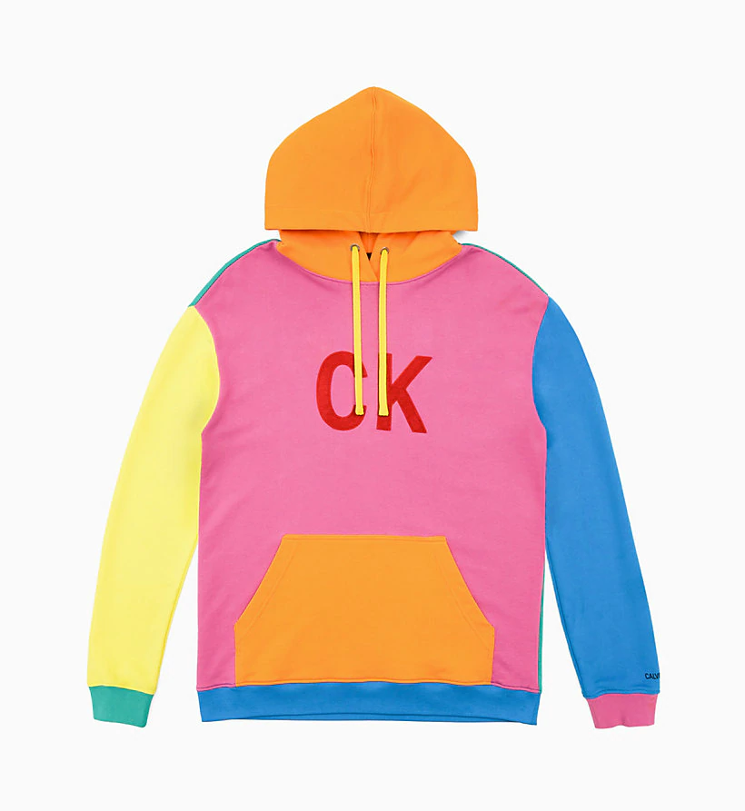 colour block hoodie