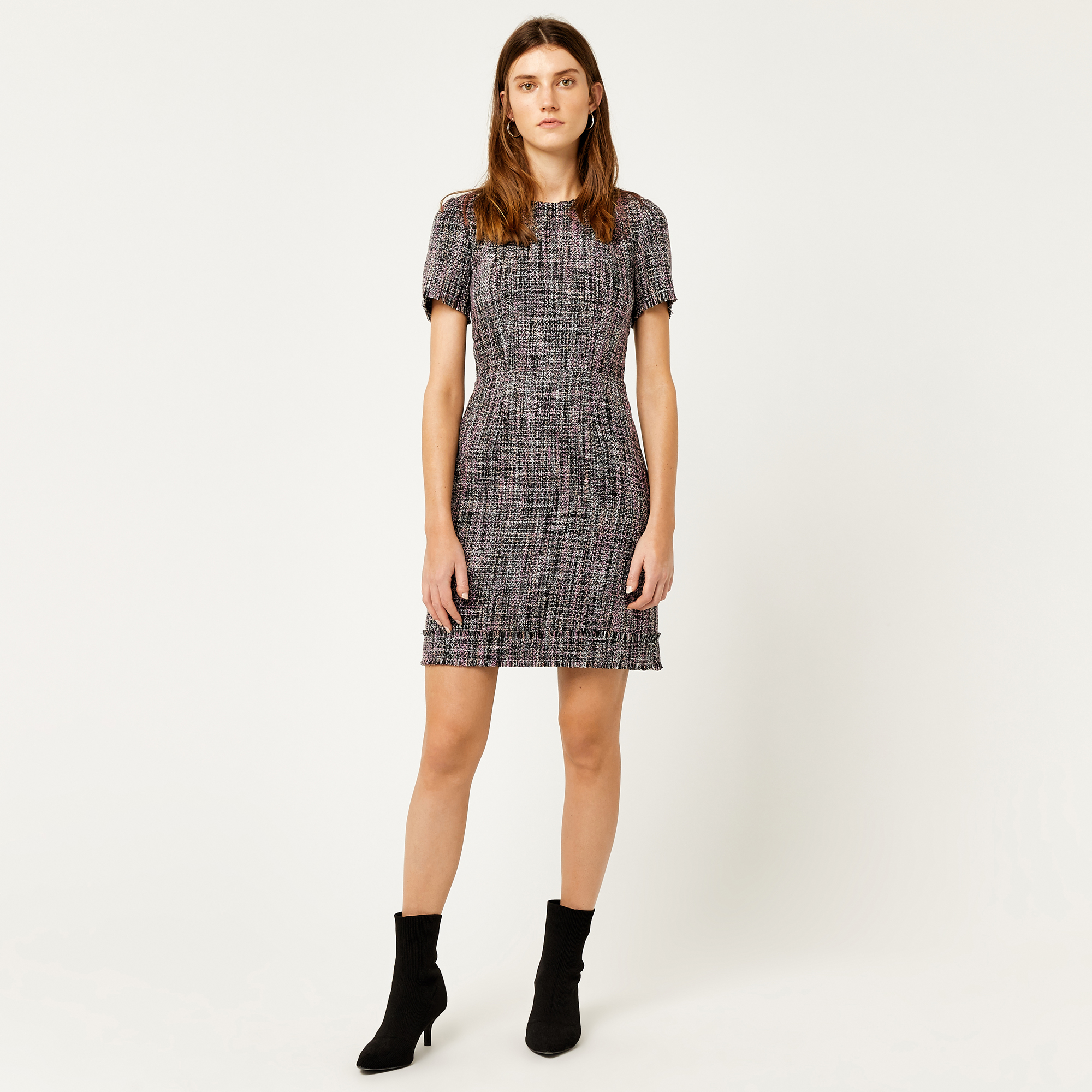 warehouse tweed dress