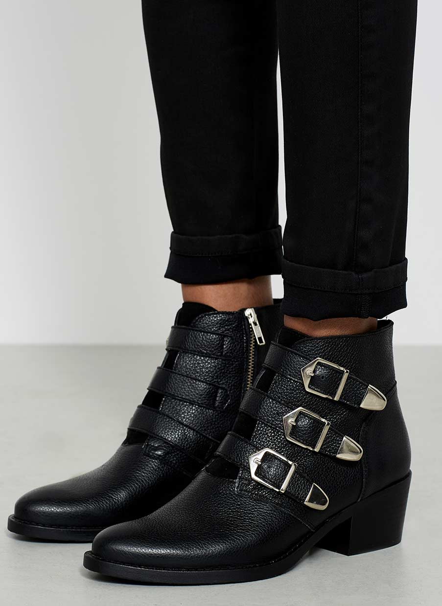 mint velvet buckle boots