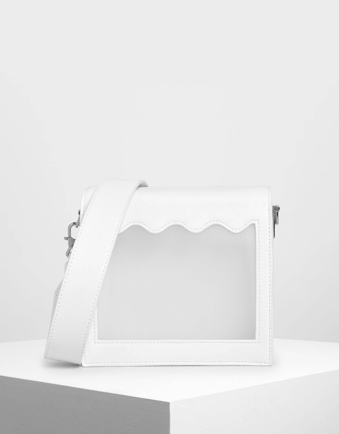 charles & keith white bag