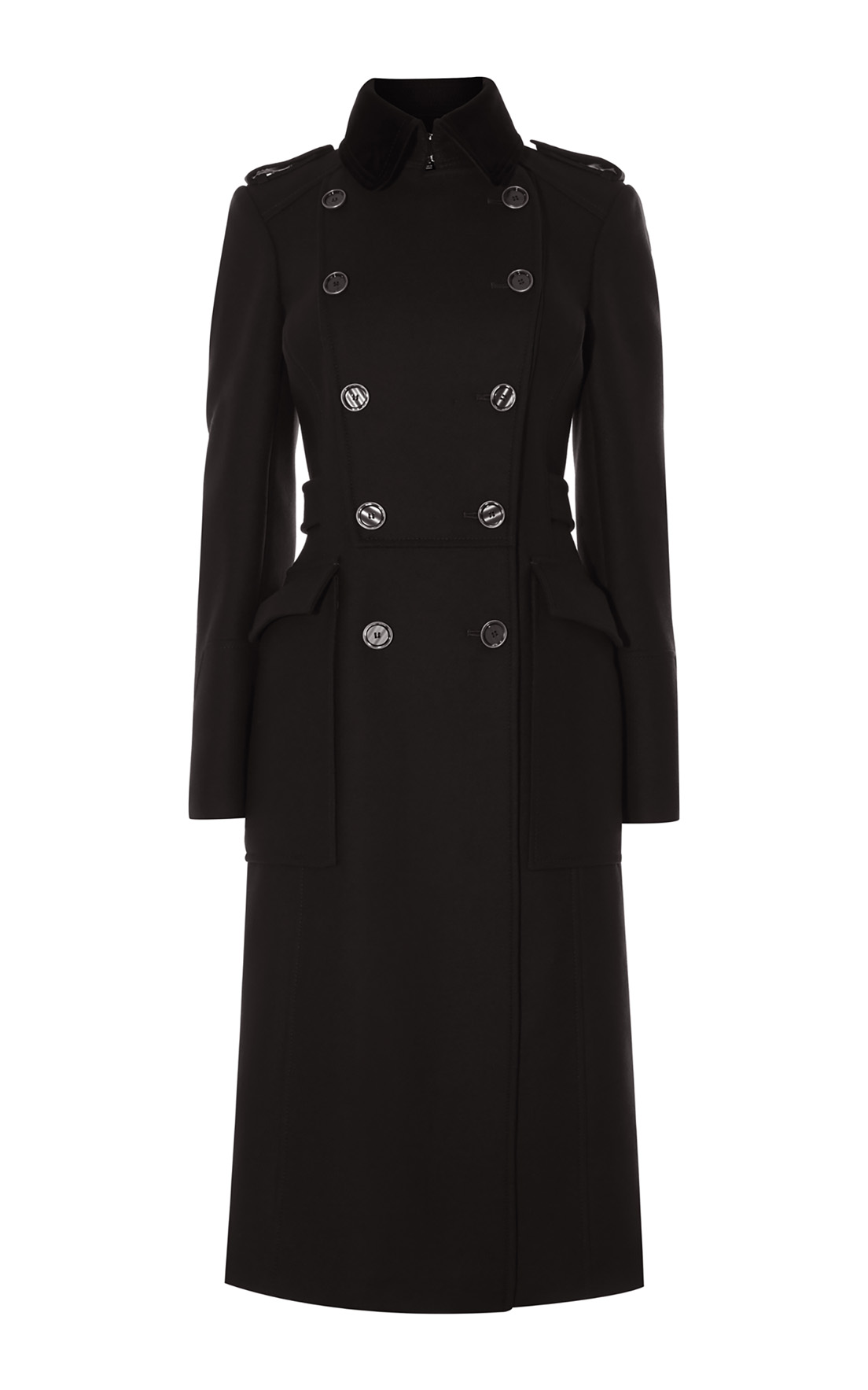 karen millen black wool coat