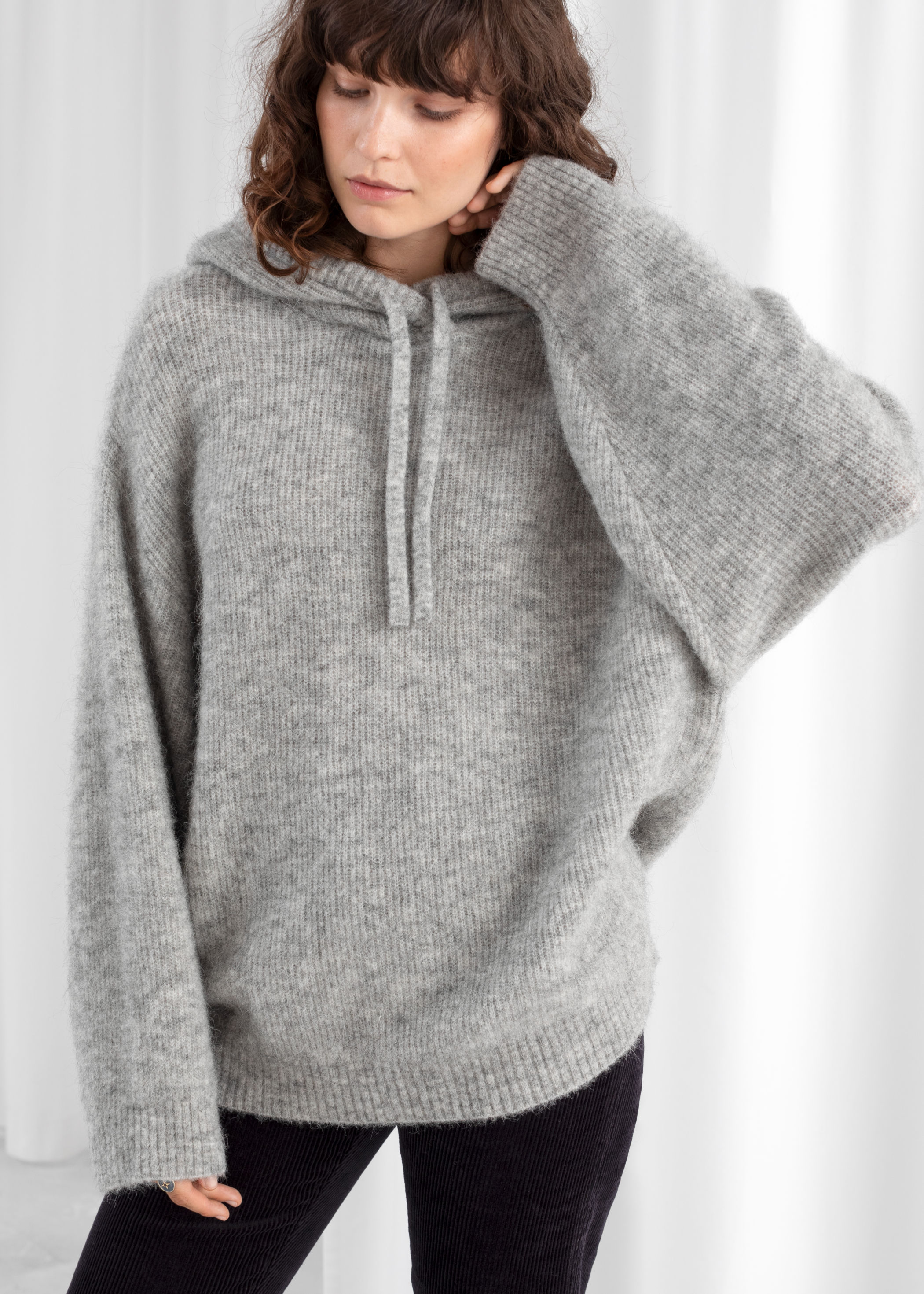 wool hooded sweatshirt