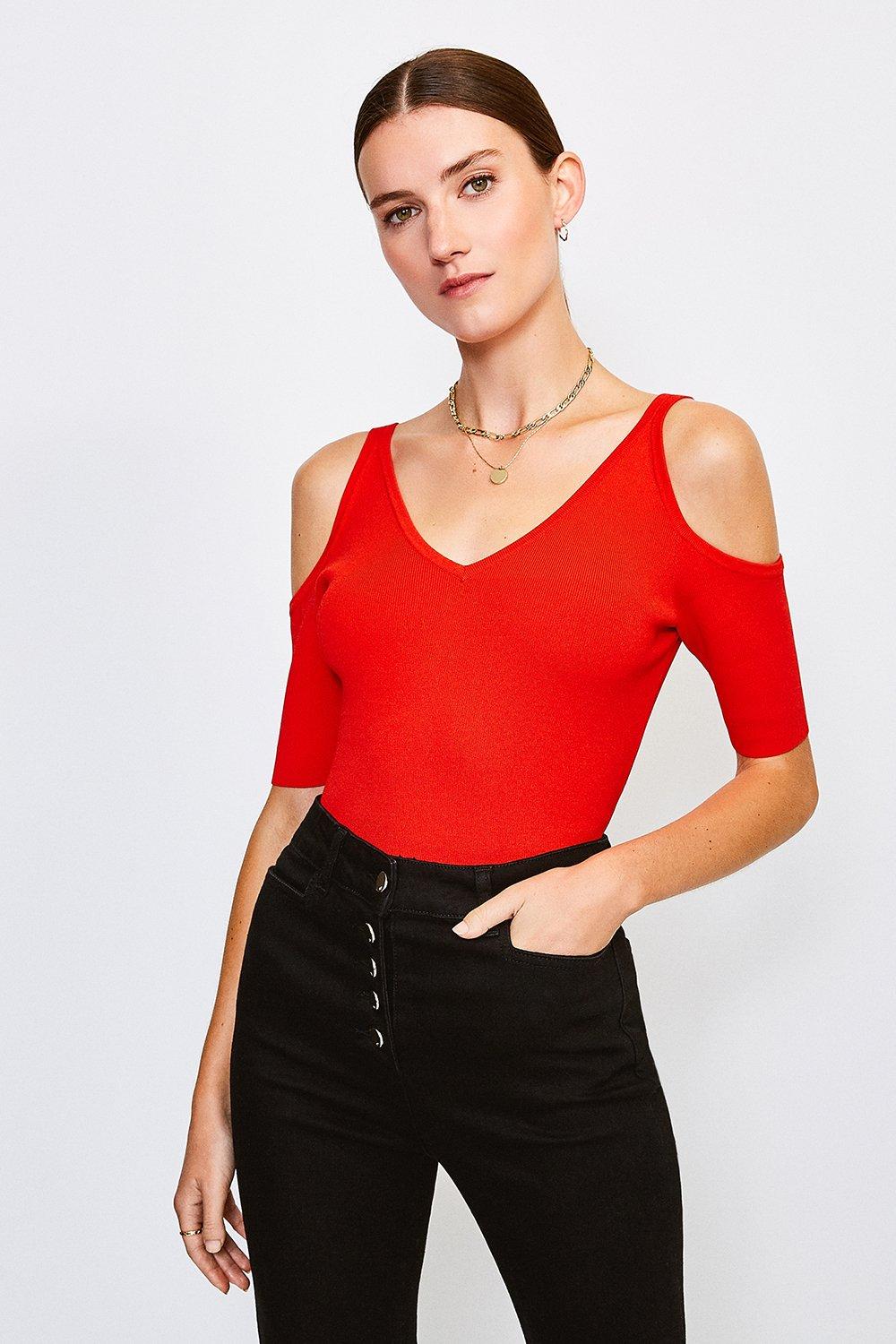 karen millen cold shoulder top