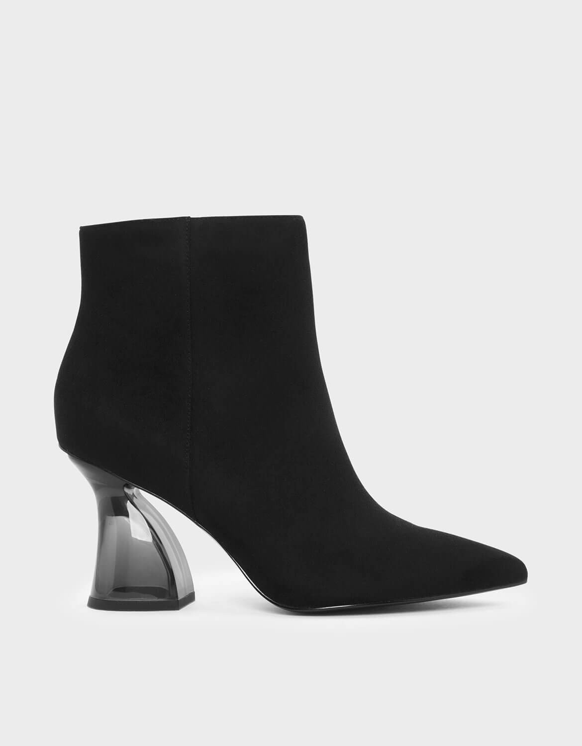 lucite heel boots