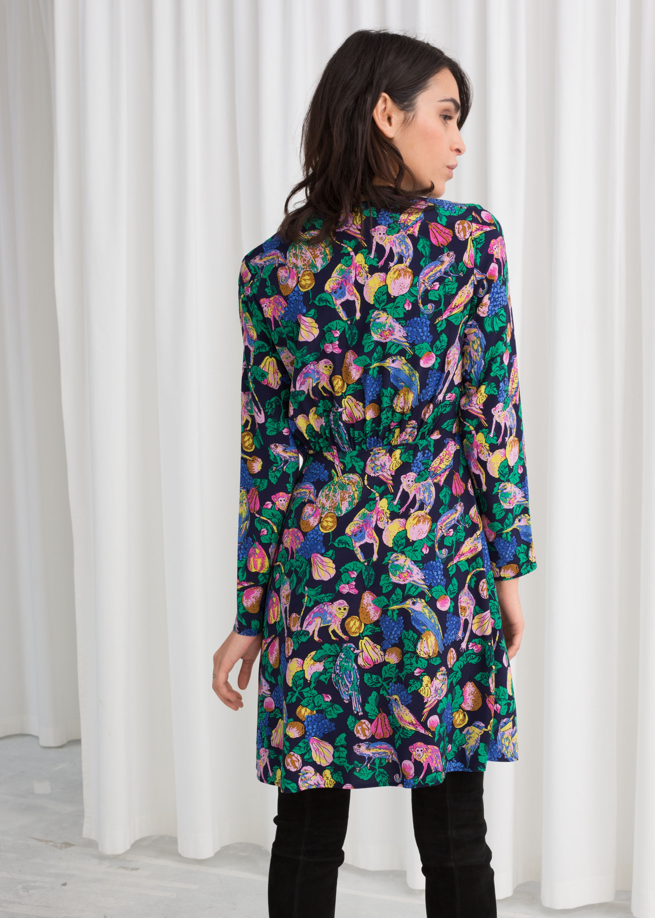 button up wrap dress