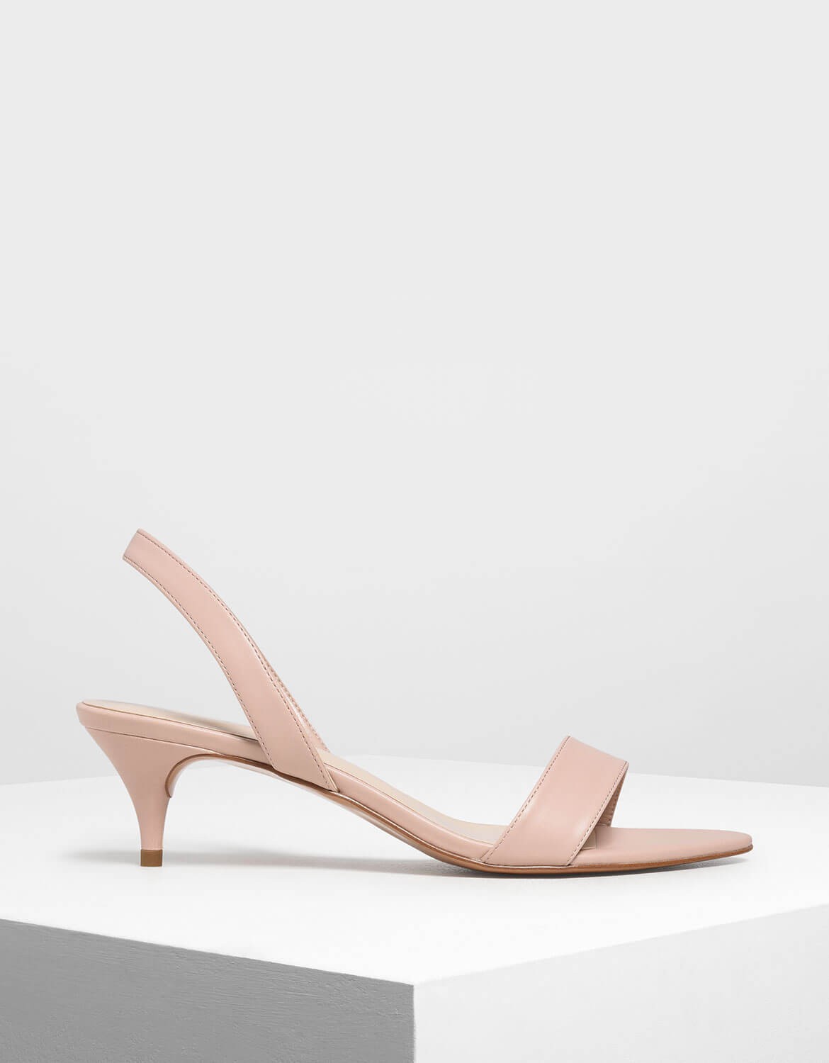 pink slingback kitten heels