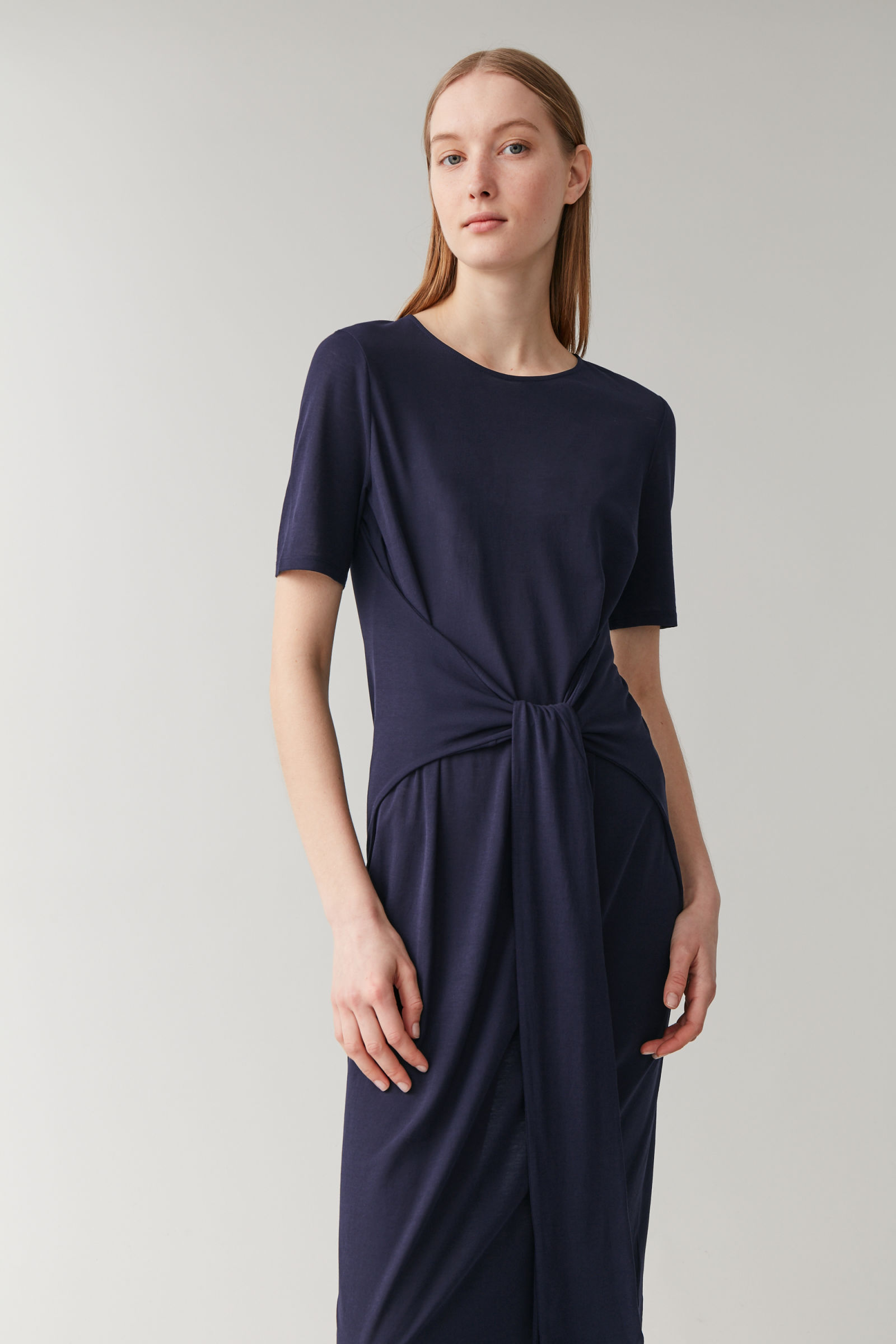 cotton jersey wrap dress