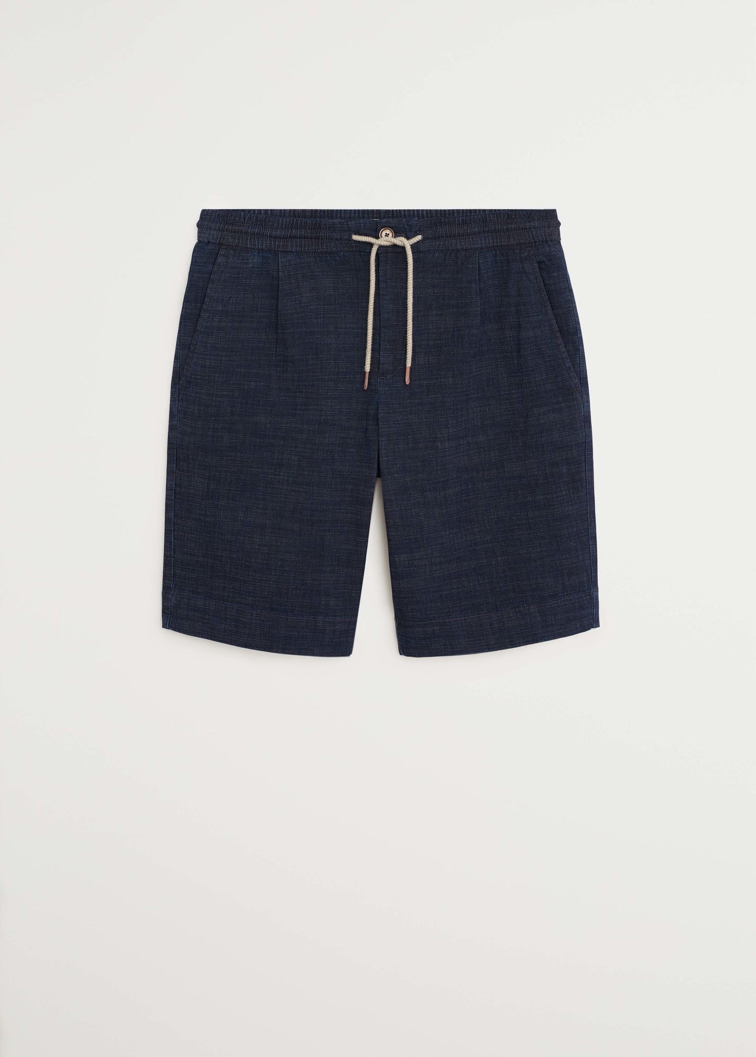 elastic waist bermuda shorts