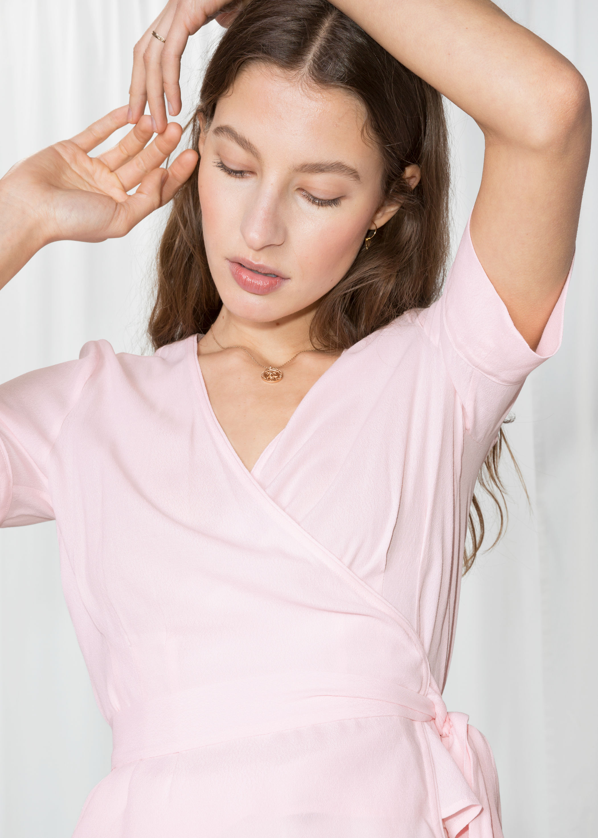 sheer wrap blouse