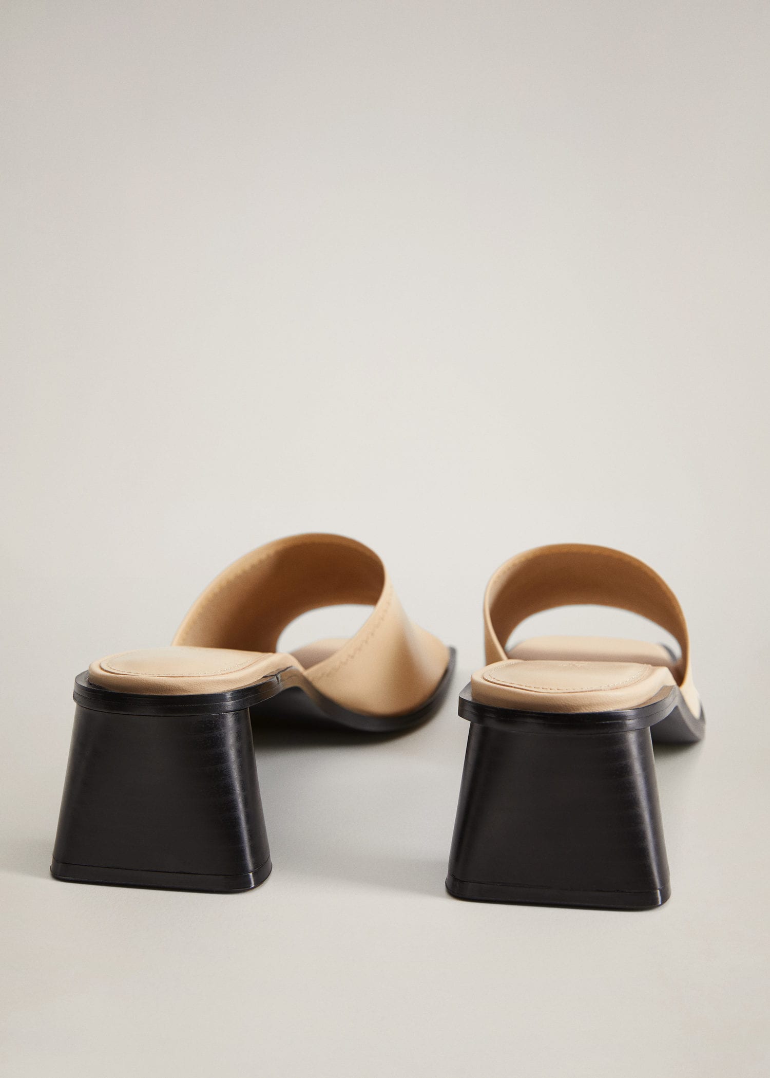 mango heel leather mules
