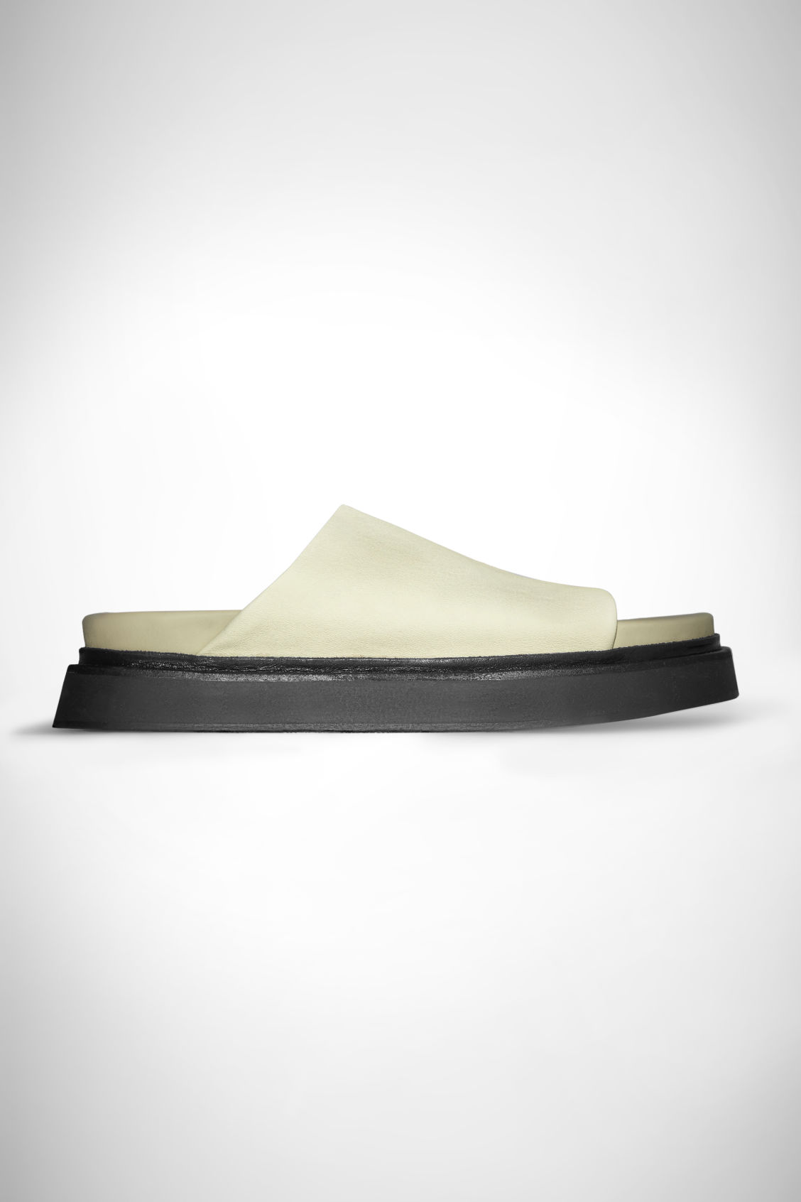 leather platform slides