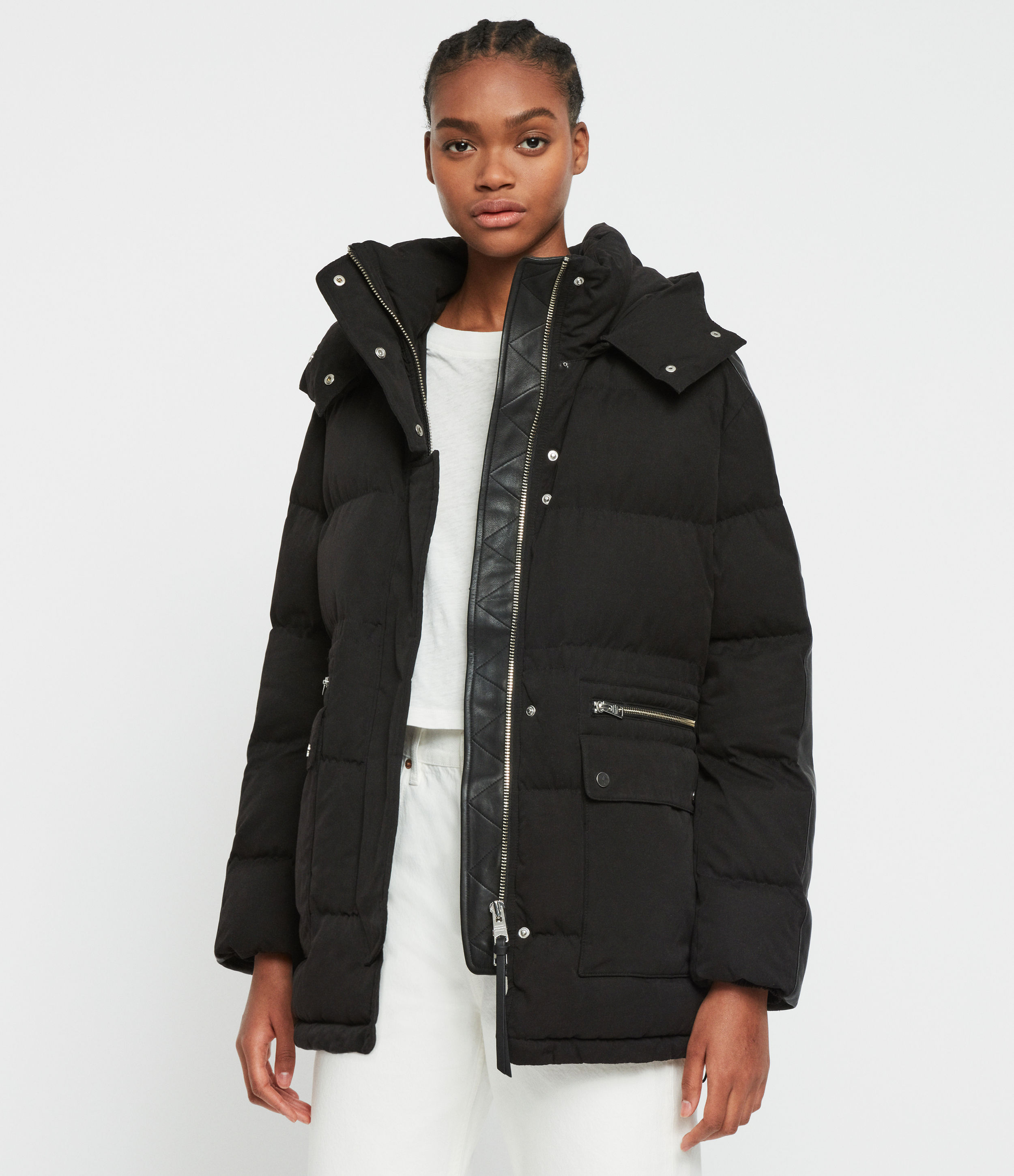 allsaints kyle puffer coat