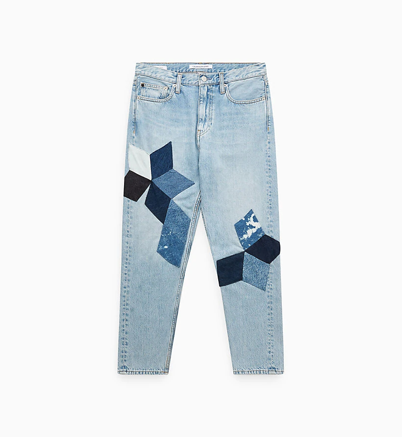 calvin klein patchwork jeans