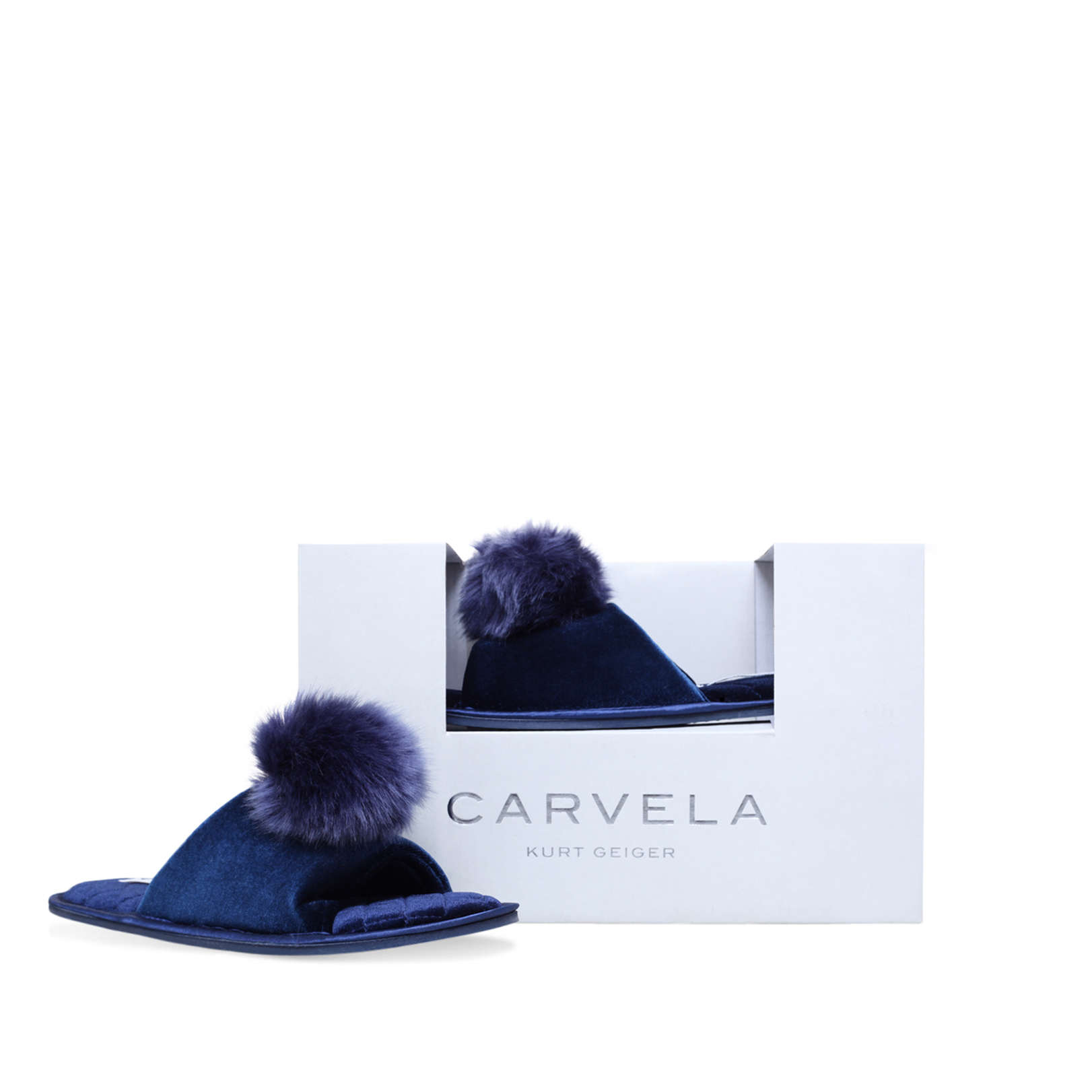 carvela pom pom slippers