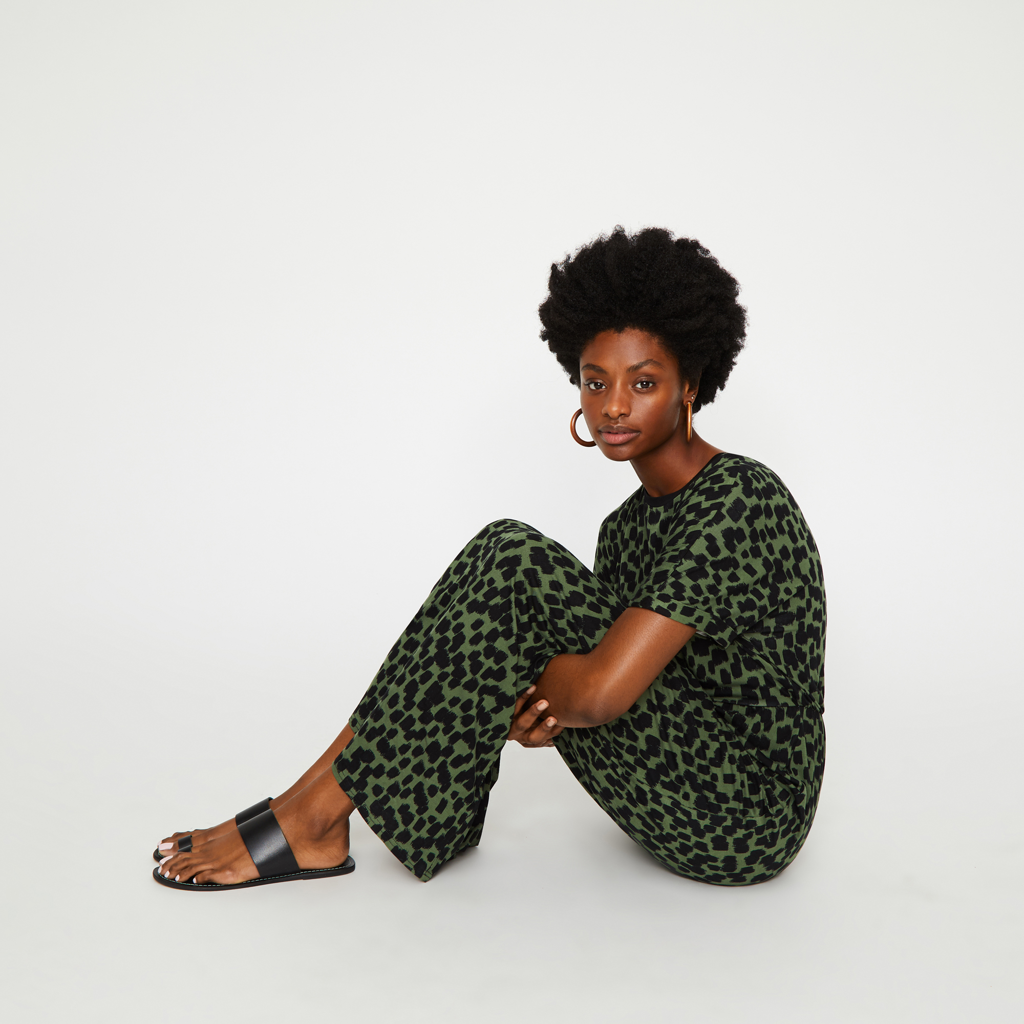 brushed cheetah maxi dress