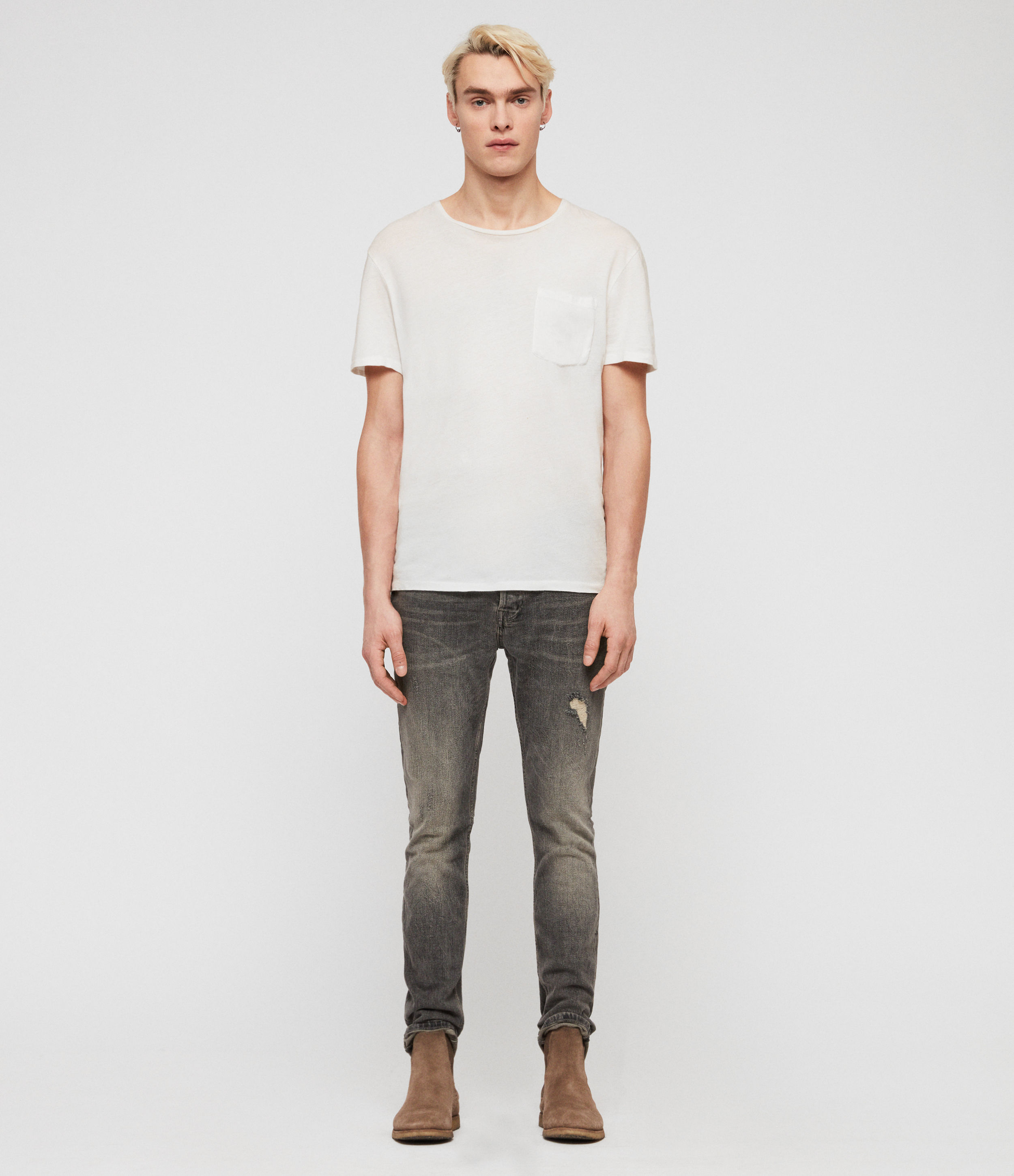 all saints cigarette jeans grey