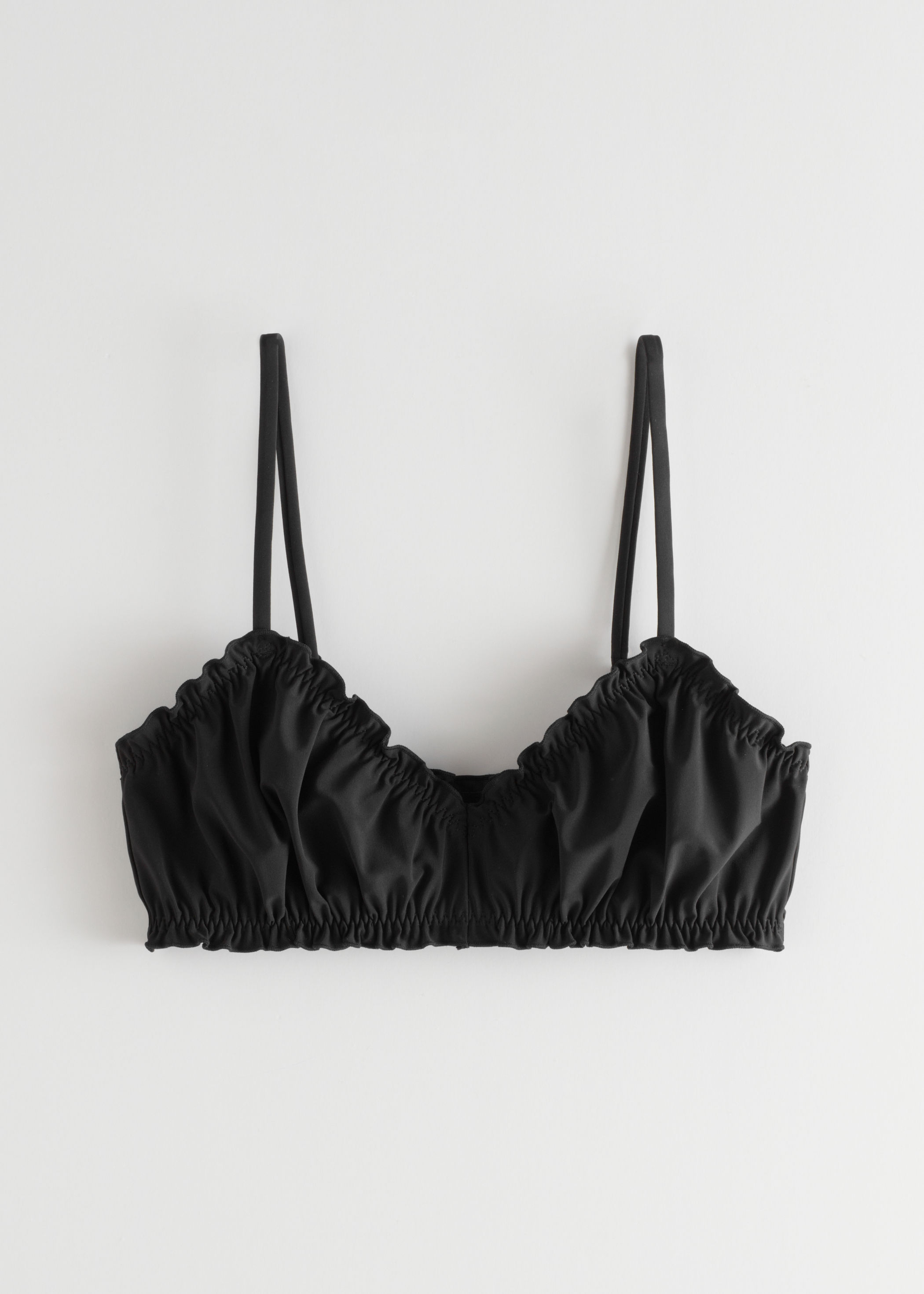 ruffle trim bikini top