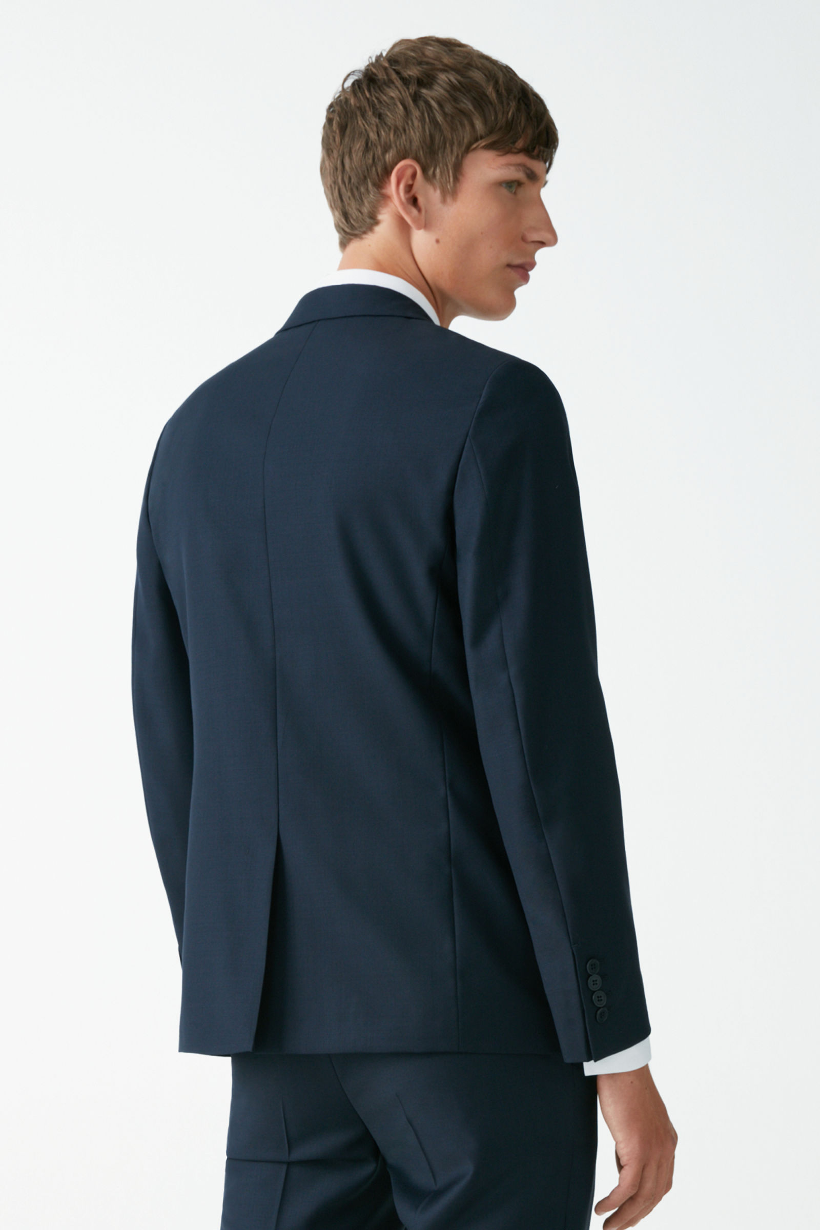 slim fit wool blazer