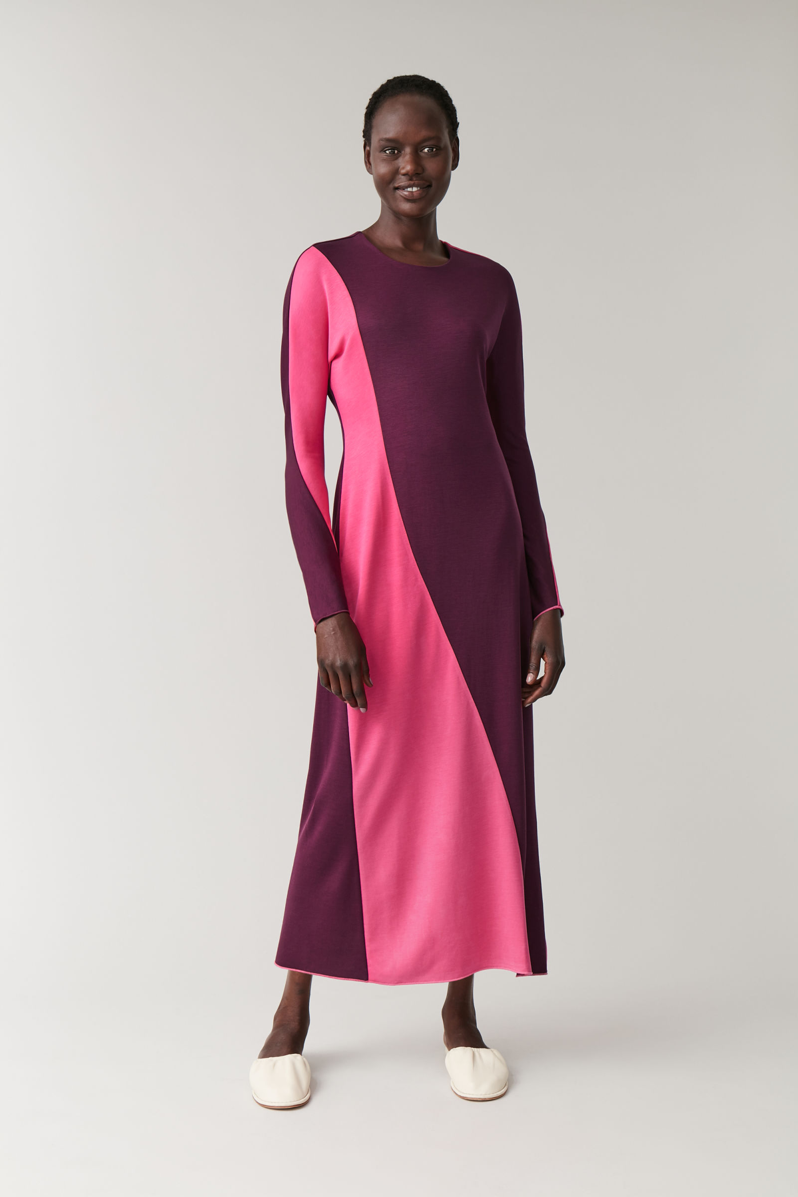 cos panelled jersey dress