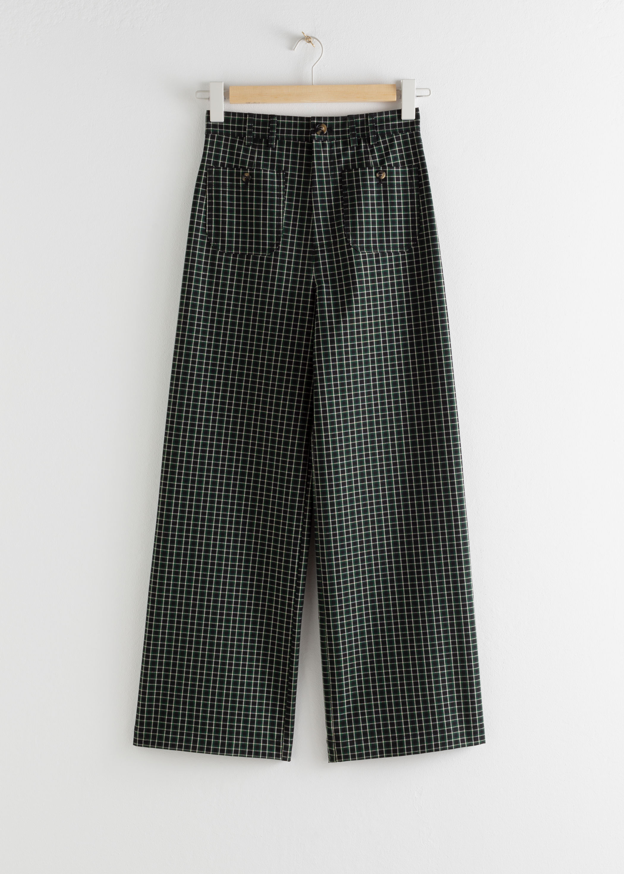 flare plaid pants