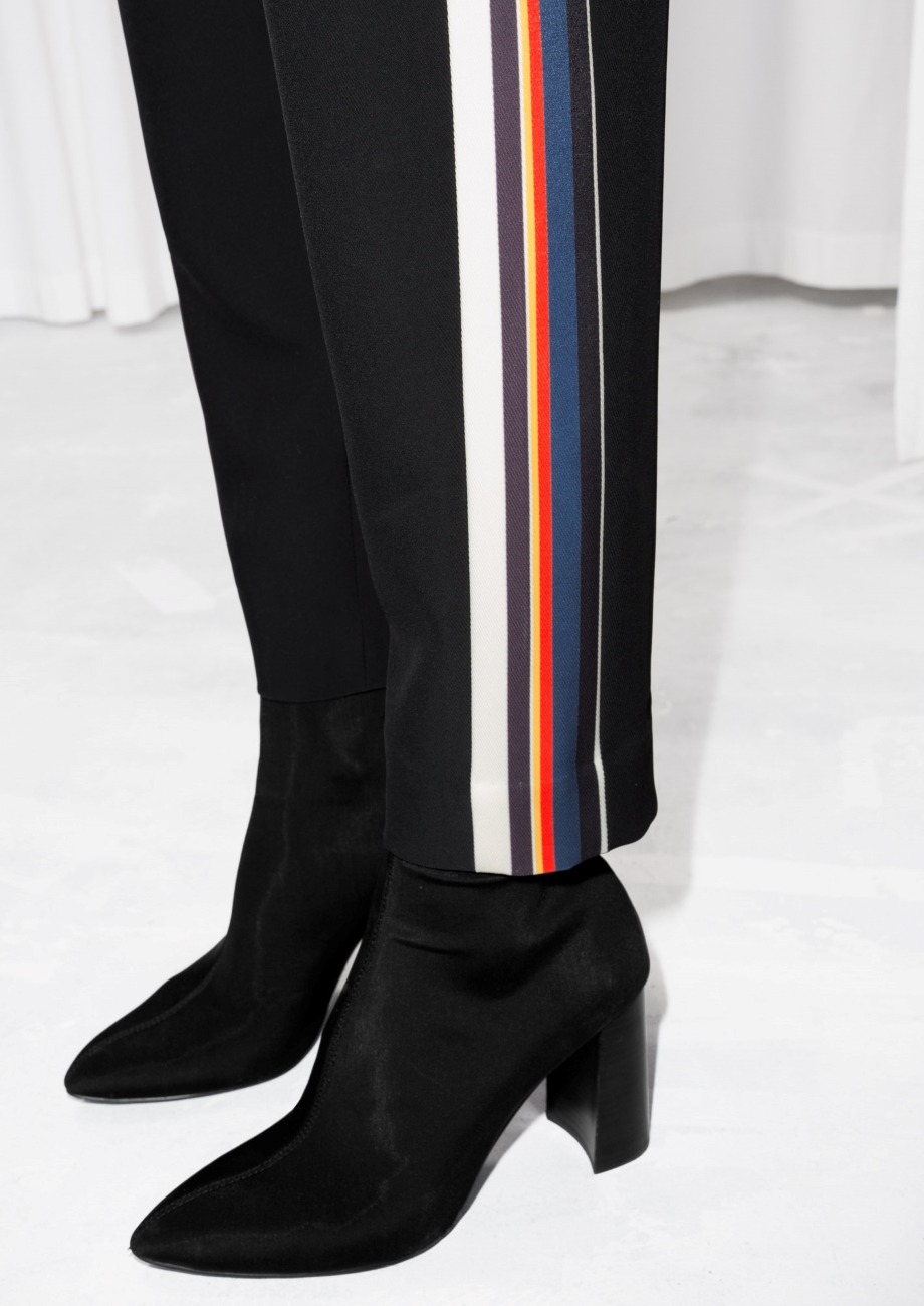 racer stripe trousers
