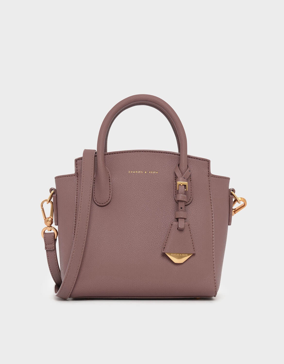 charles and keith top handle structured bag
