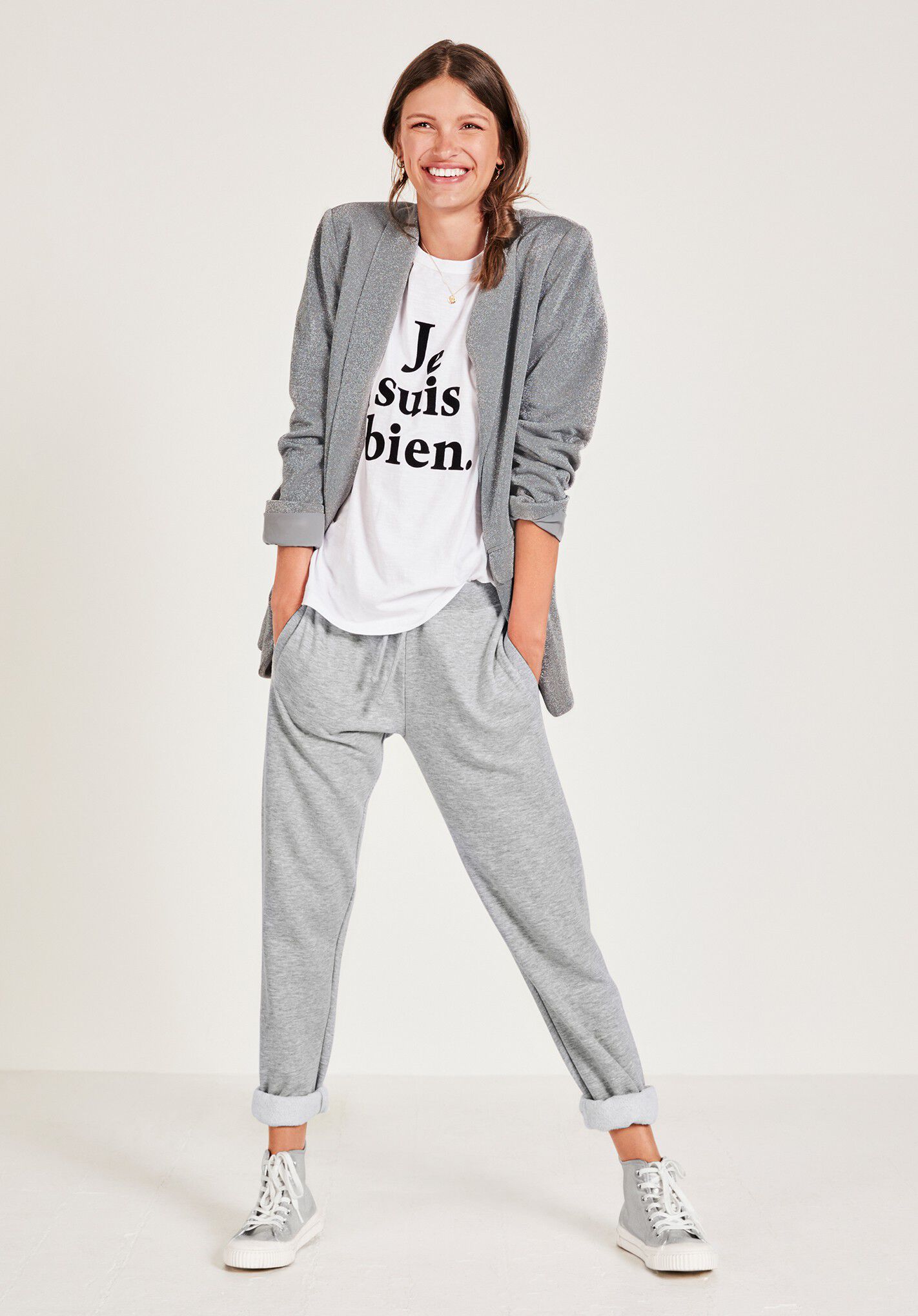 hush silver high tops