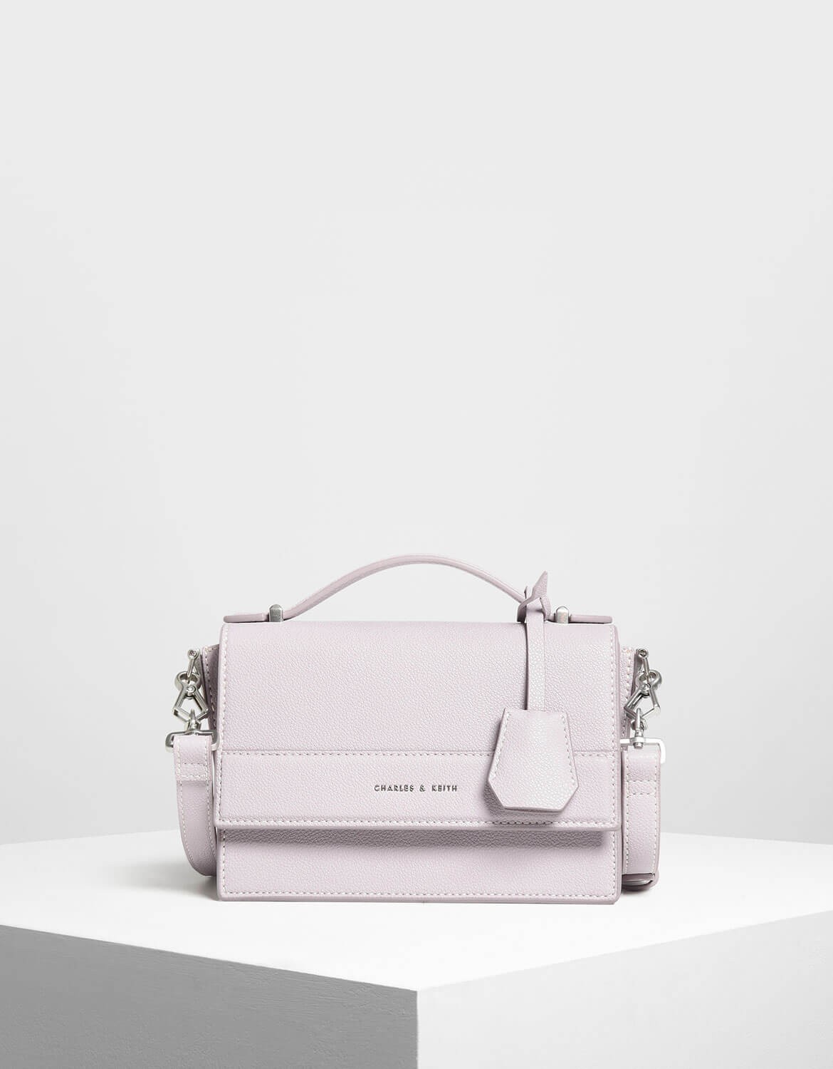 charles & keith structured top handle bag