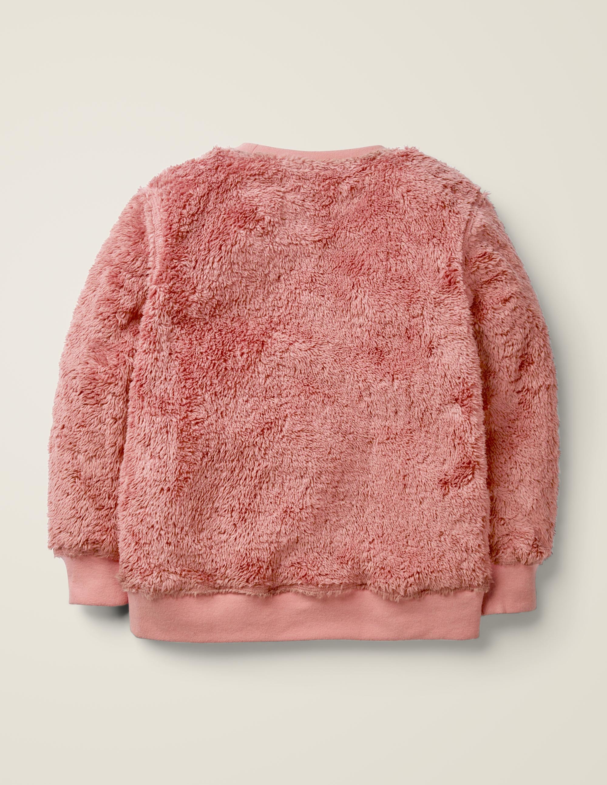 pink fluffy sweatshirt