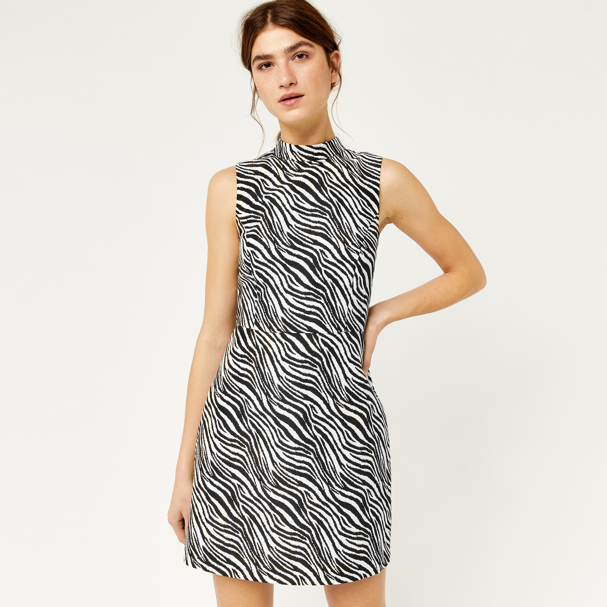 zebra print dress warehouse