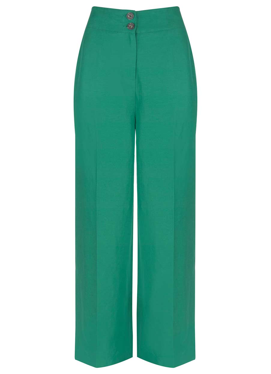 mint velvet green trousers