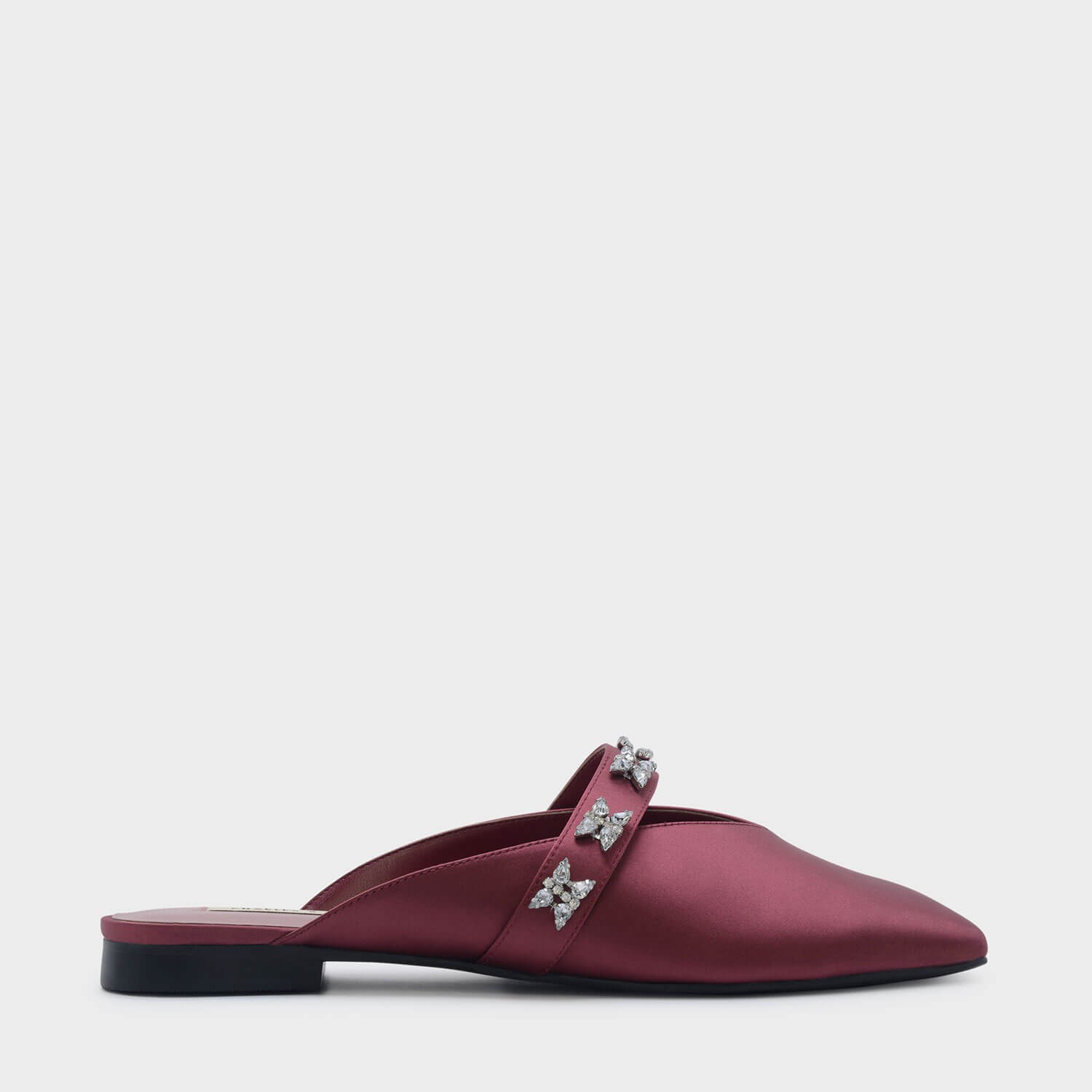 embellished flat mules