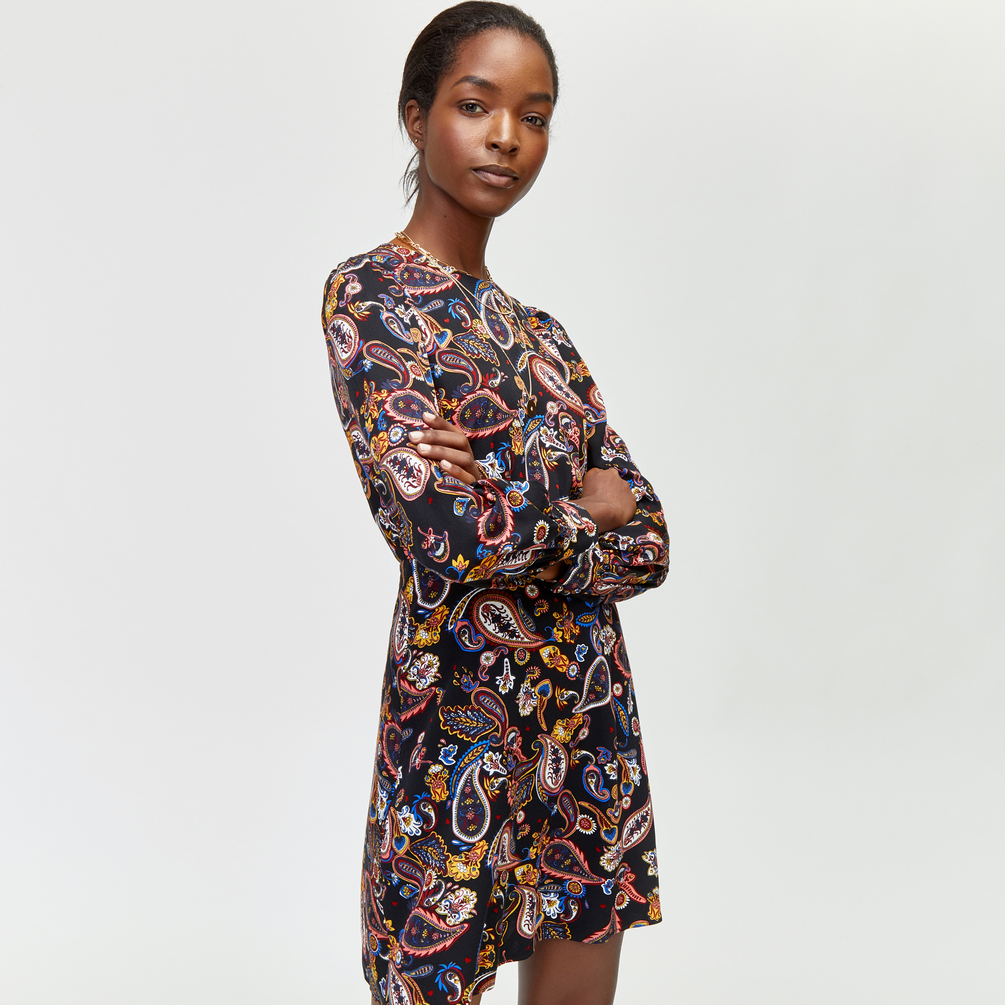 warehouse paisley flippy dress