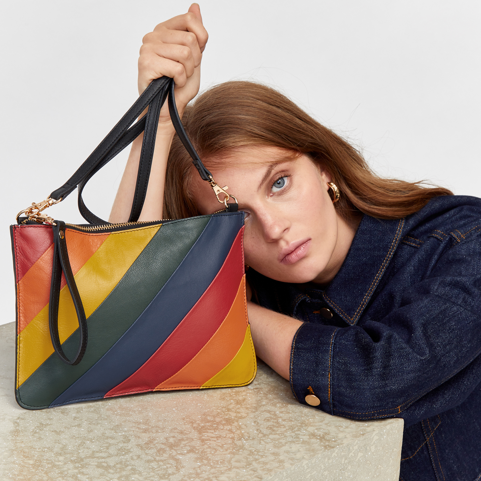warehouse rainbow bag