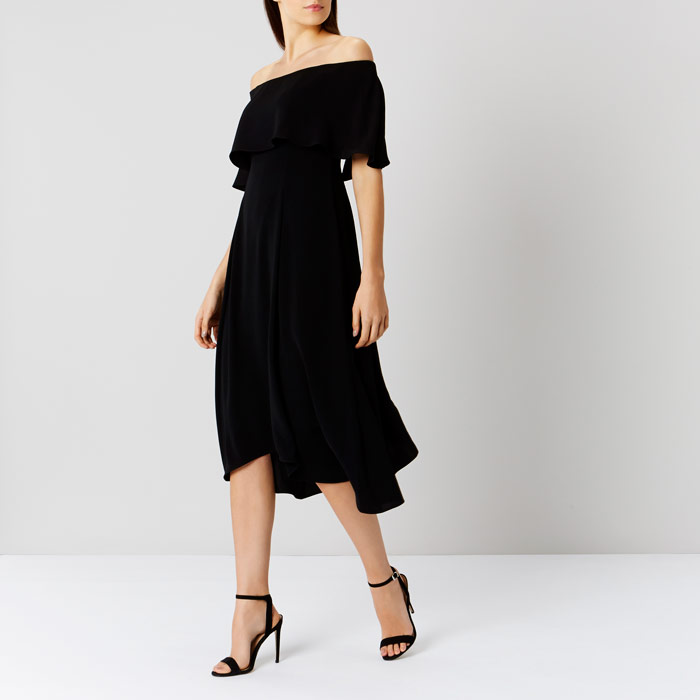 coast black bardot dress
