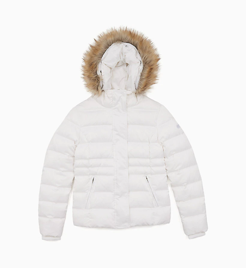 calvin klein white puffer jacket