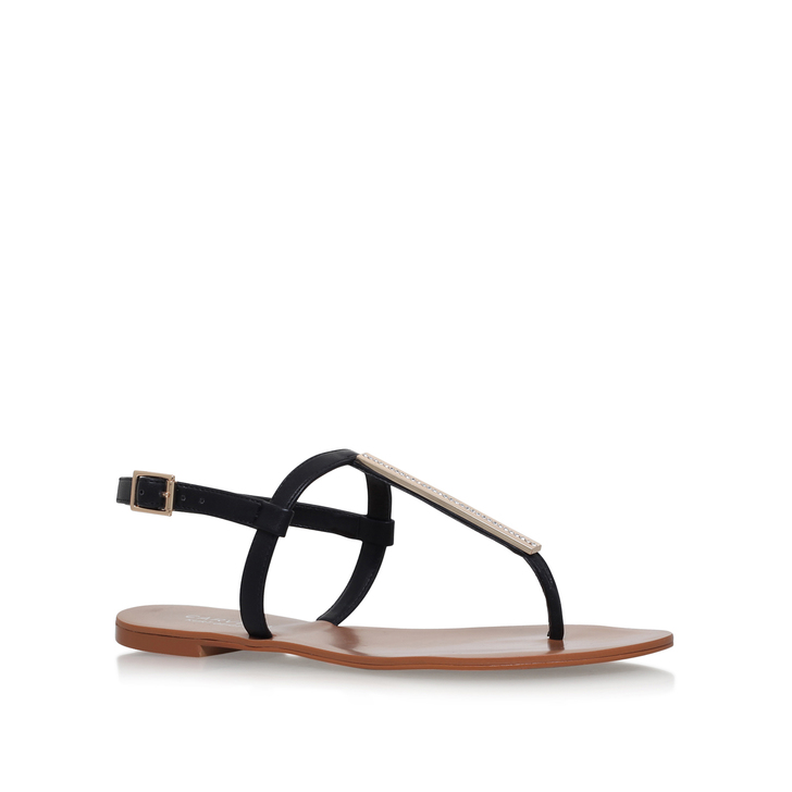 kurt geiger black flat sandals