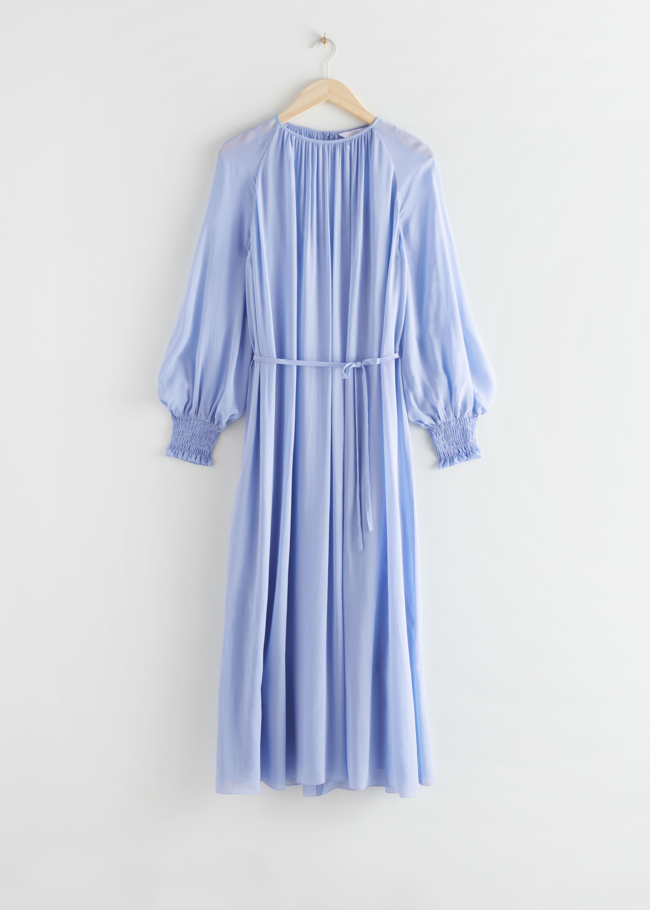 balloon sleeve midi dress