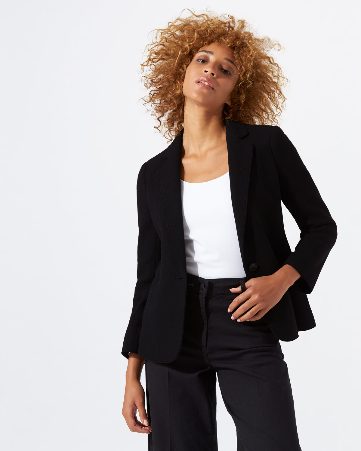 jigsaw double knit raw edge jacket