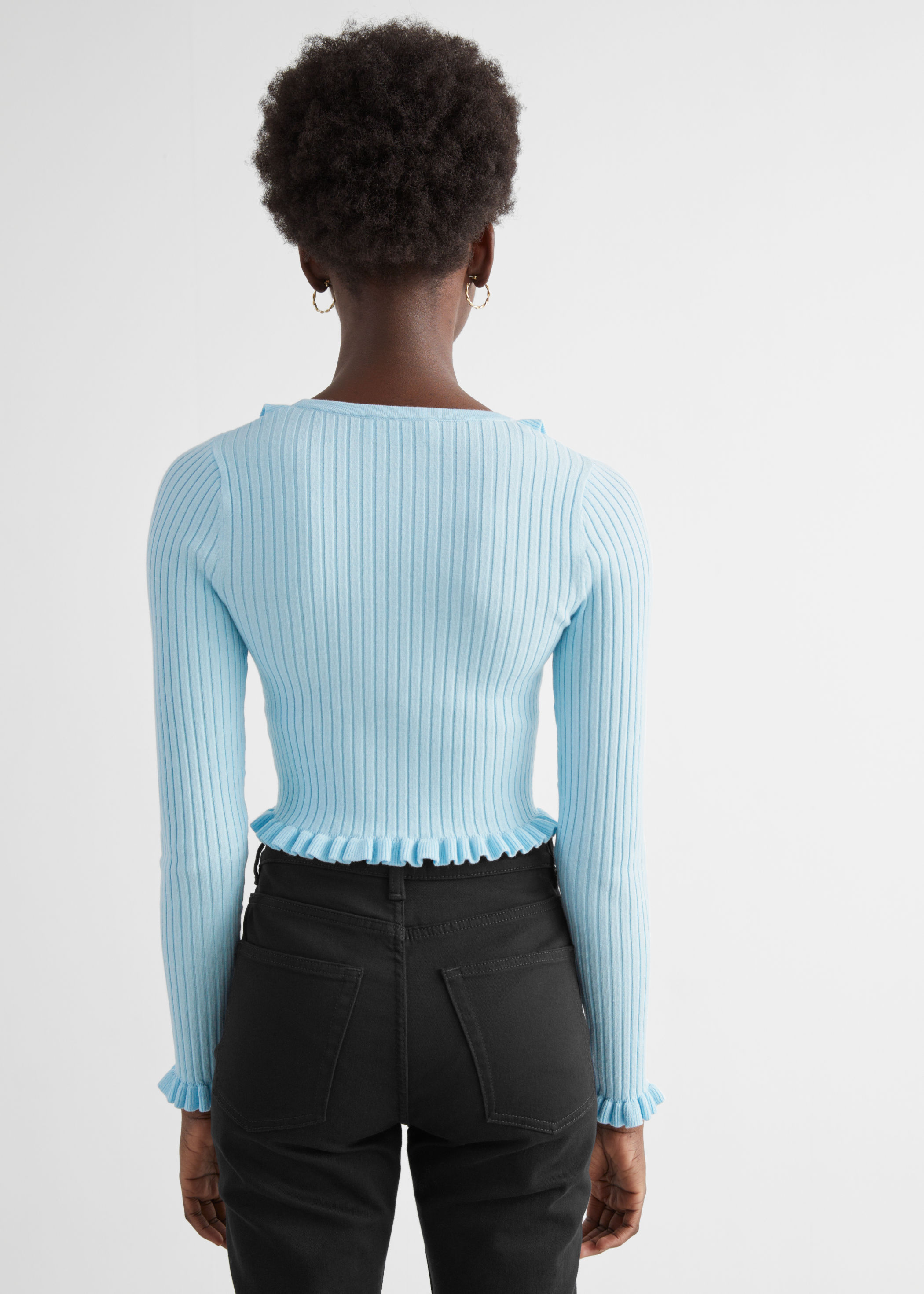ribbed ruffle top