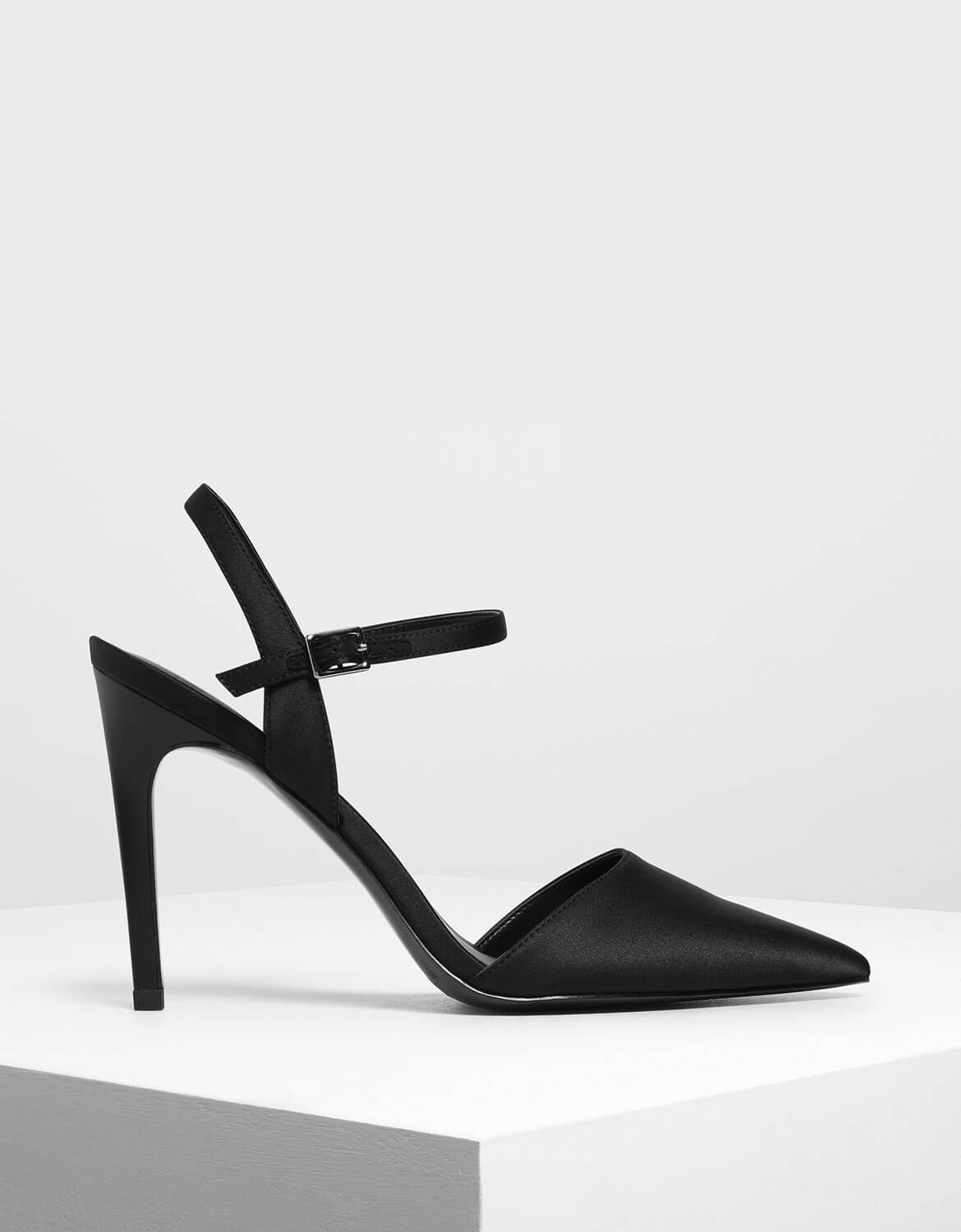 charles and keith black heels