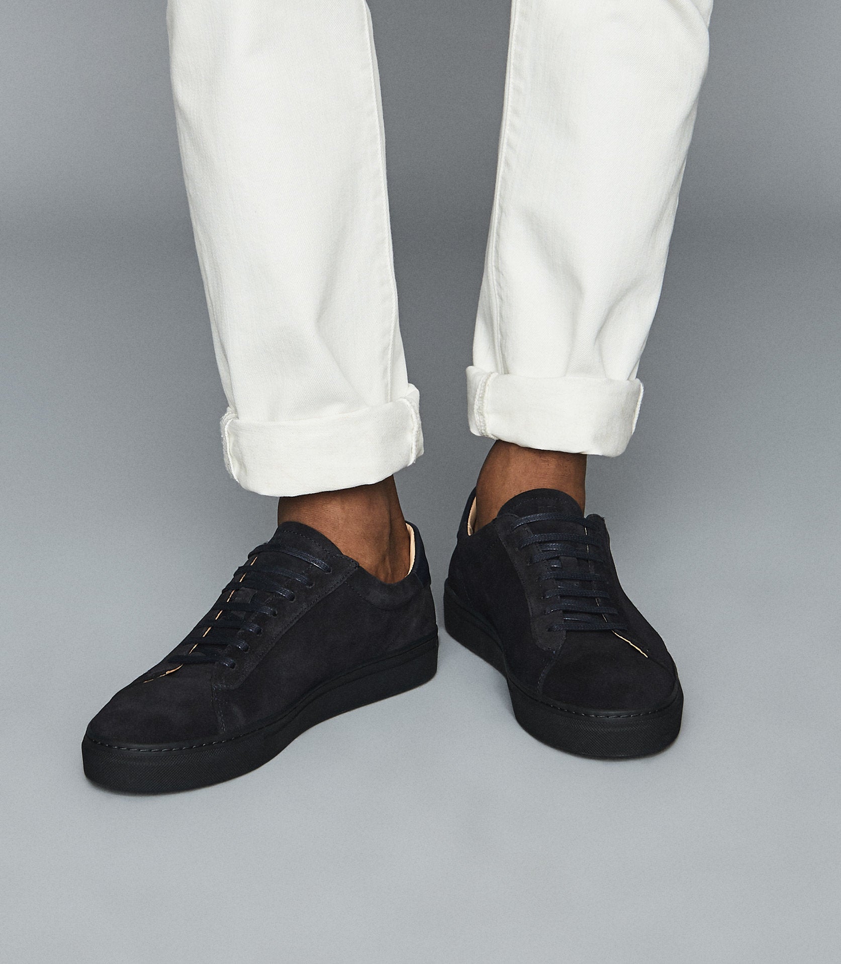 reiss finley trainers black