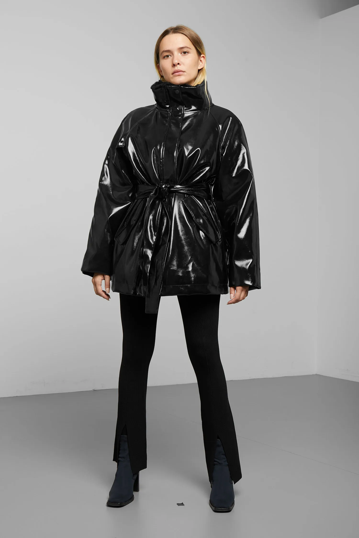 weekday patent coat