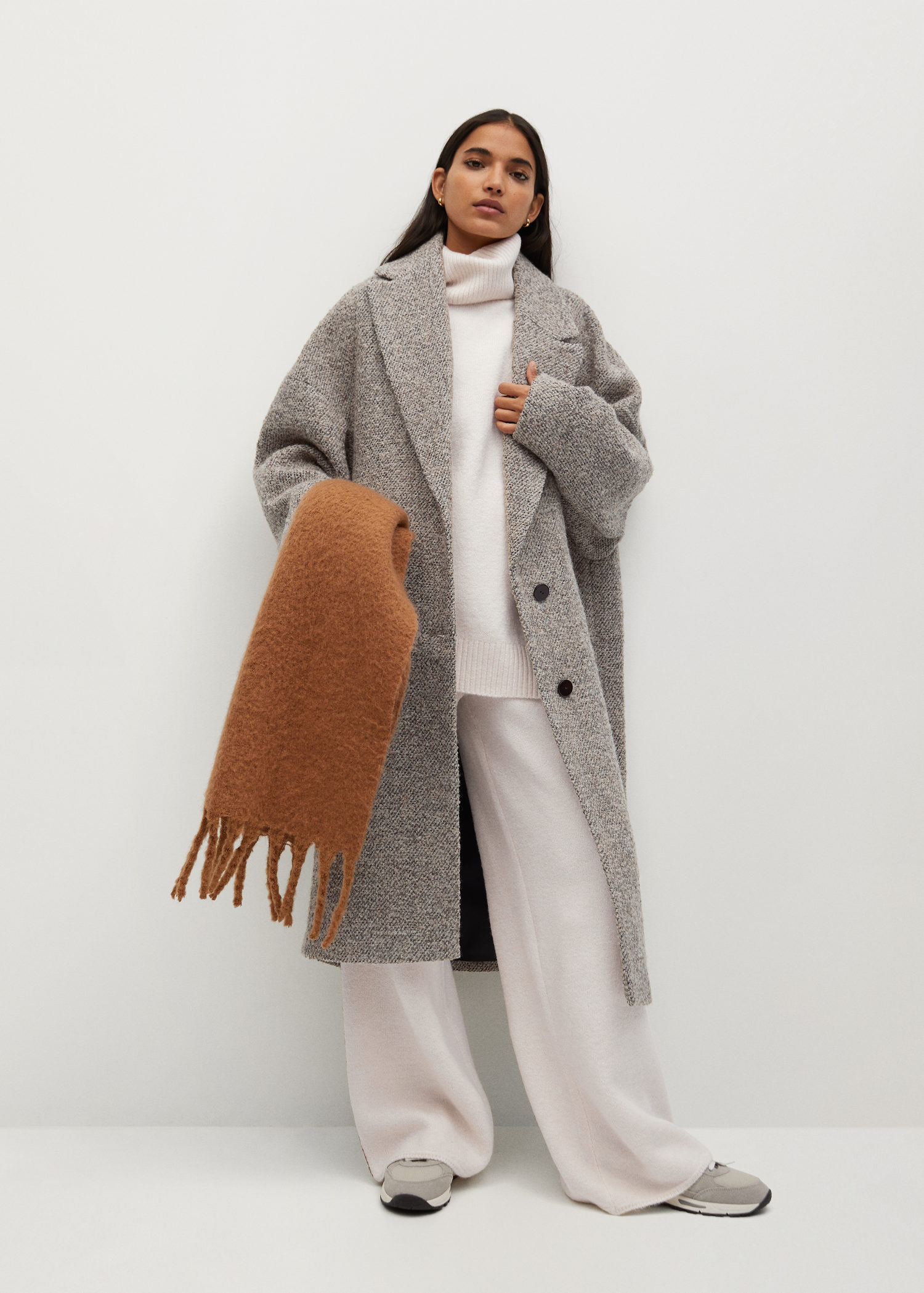 textured wool coat