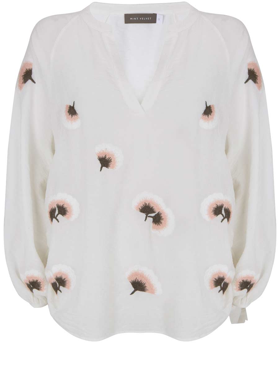 mint velvet white blouse