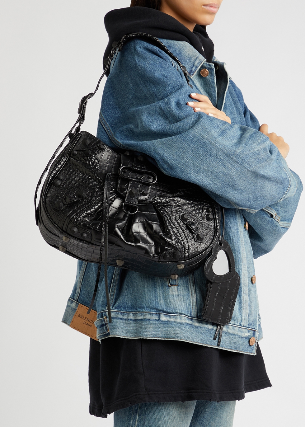 Le Cagole Medium Leather Shoulder Bag | Endource