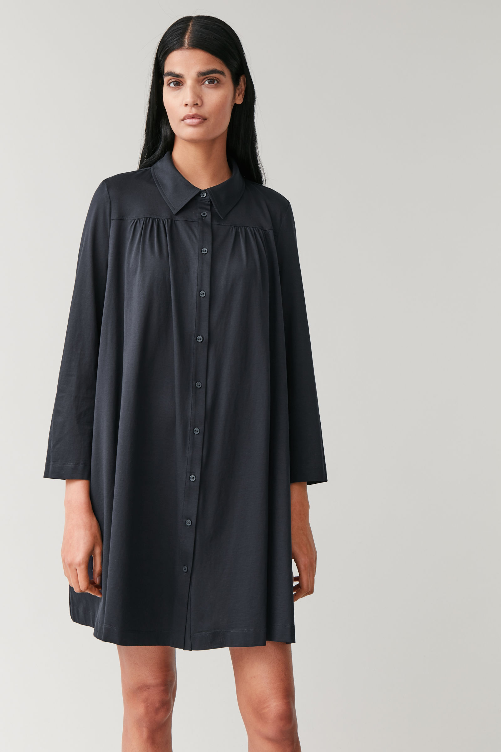 a line shirt dress