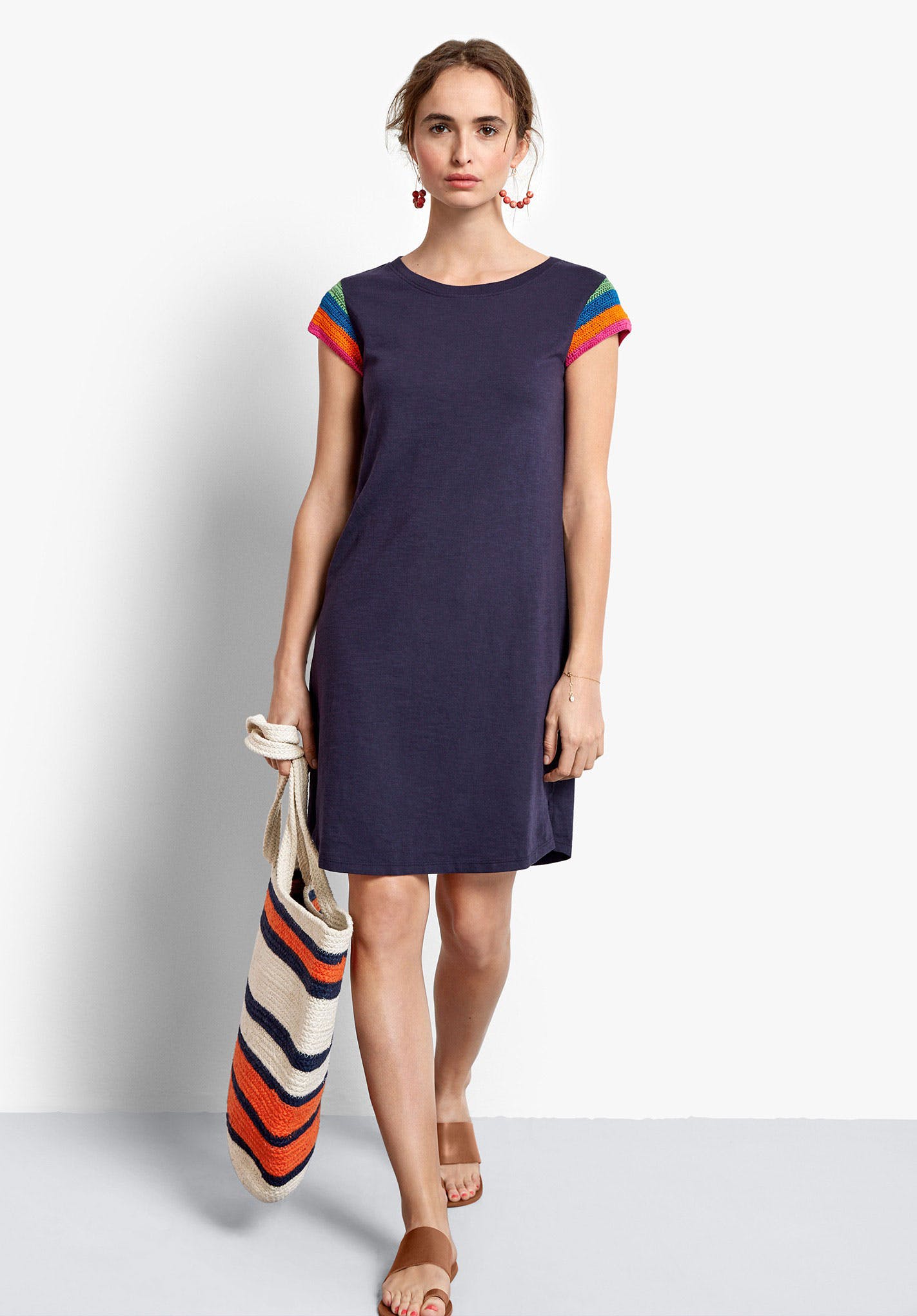 hush crochet jersey dress